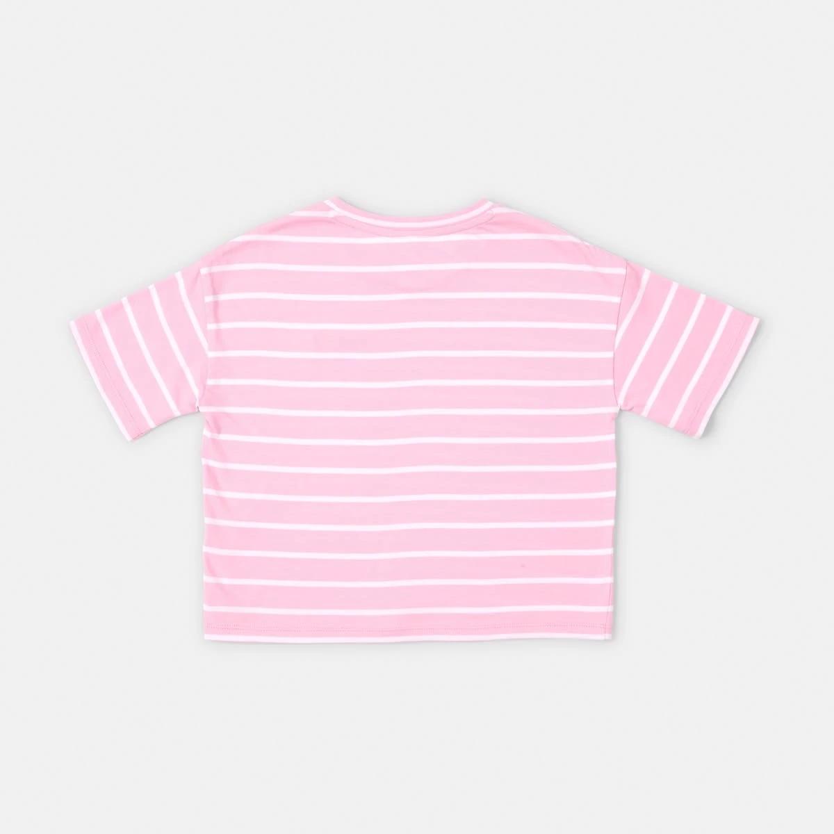 8 Short Sleeve Stripe T-shirt Pnk Stripe, 8 of 8