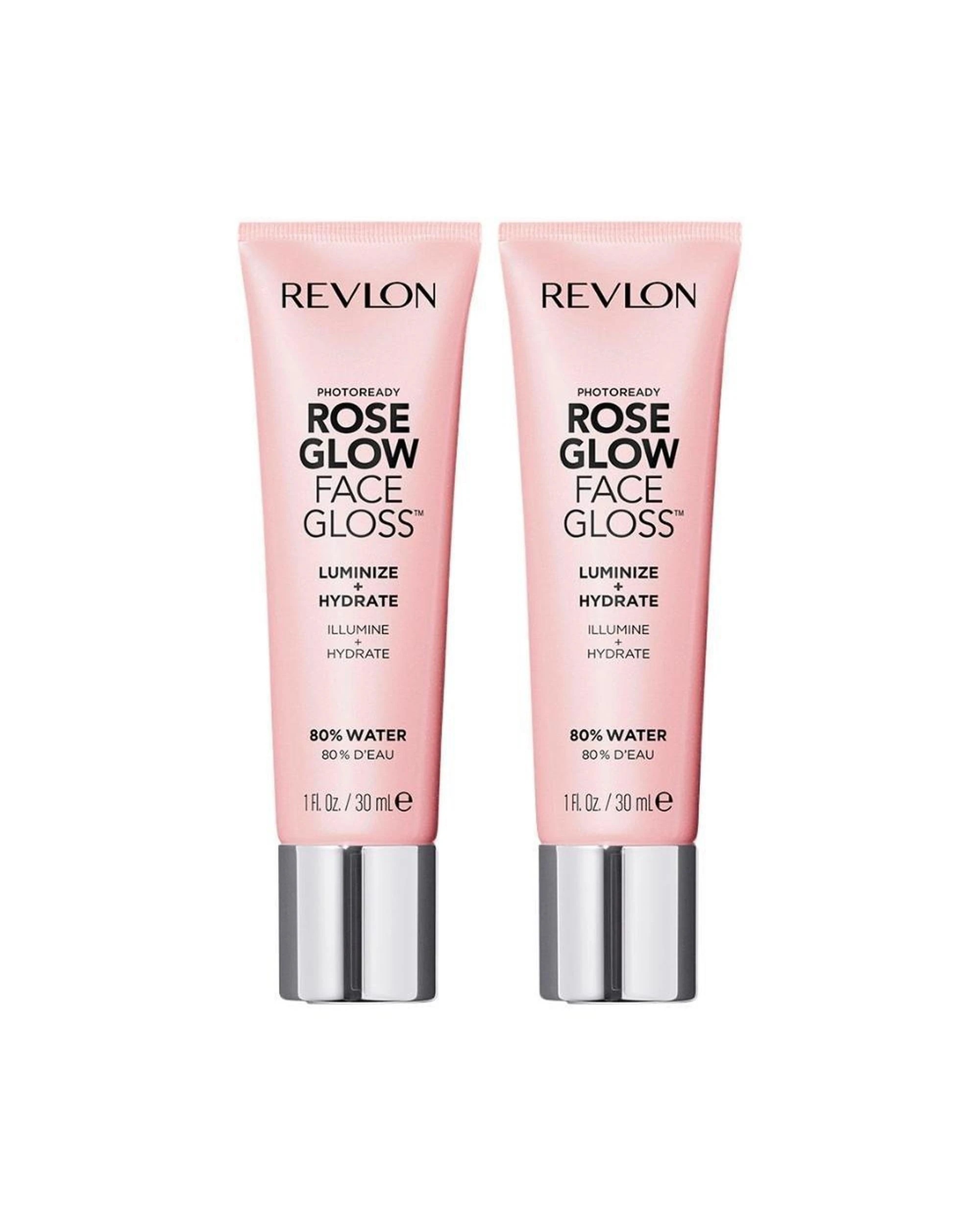 1 2 x Revlon PhotoReady Rose Glow Face Gloss Luminize + Hydrate Primer - Rose Glow, 1 of 2