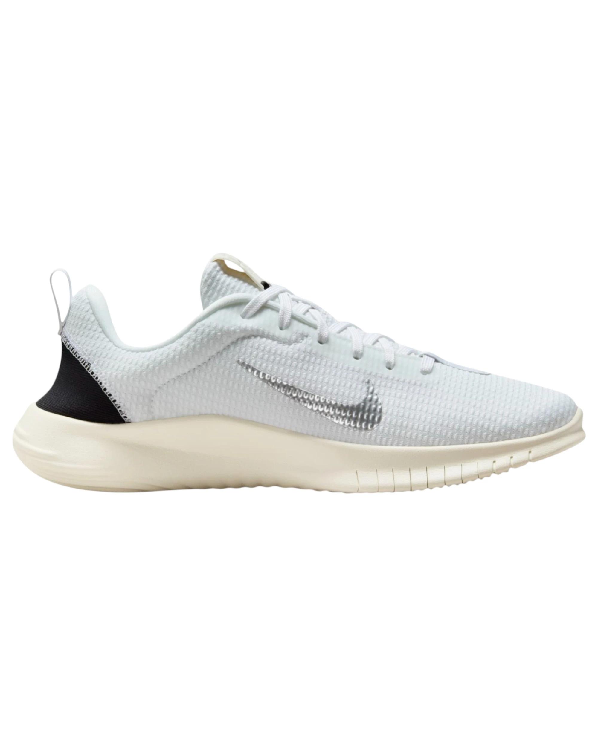 1 Nike Womens Flex Experience Run 12 White/ Silver Athletic Running Shoes WHITE/SILVER, 1 of 9