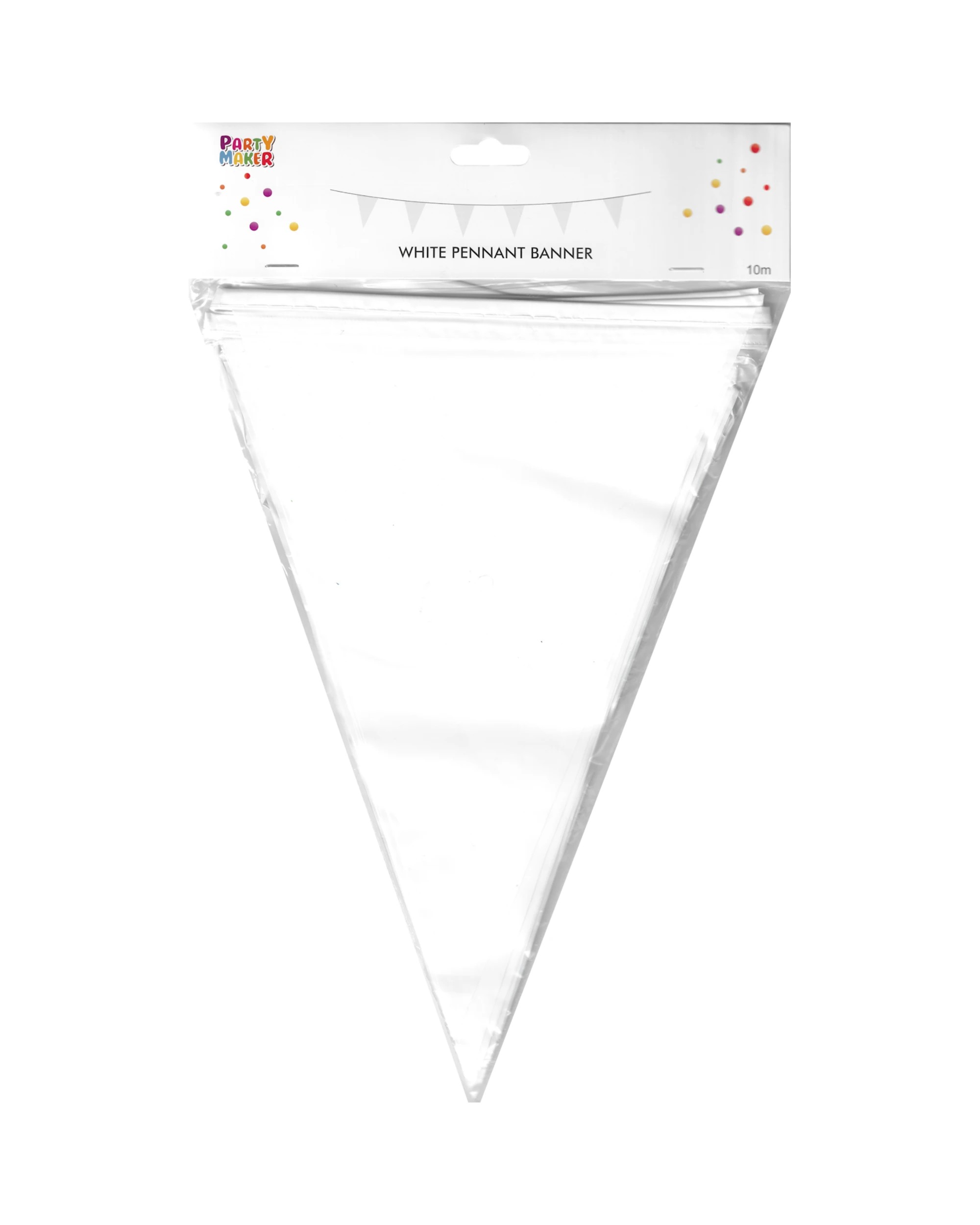 2 Partyrama White Plastic Flag Banner 10m - White, 2 of 3