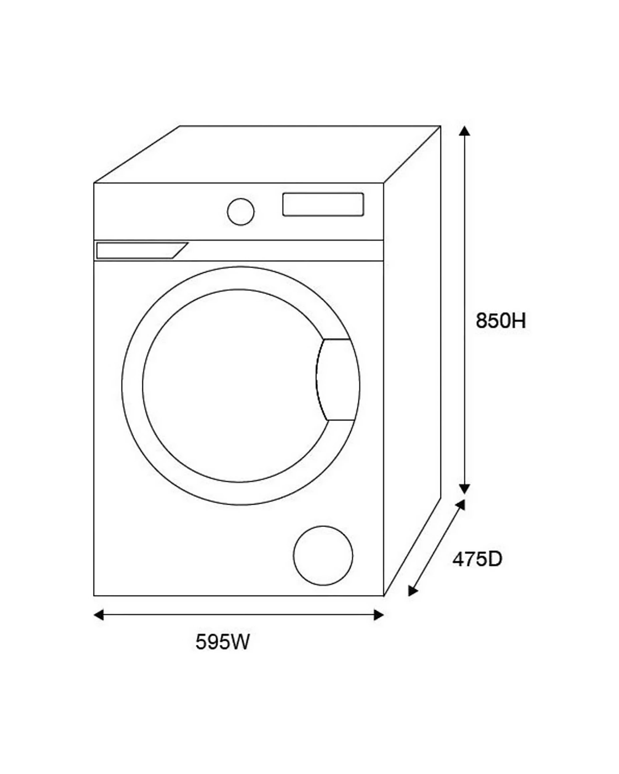 5 Kleenmaid Steam Assisted Front Load Washing Machine 8kg Energy Efficient - White, 5 of 6