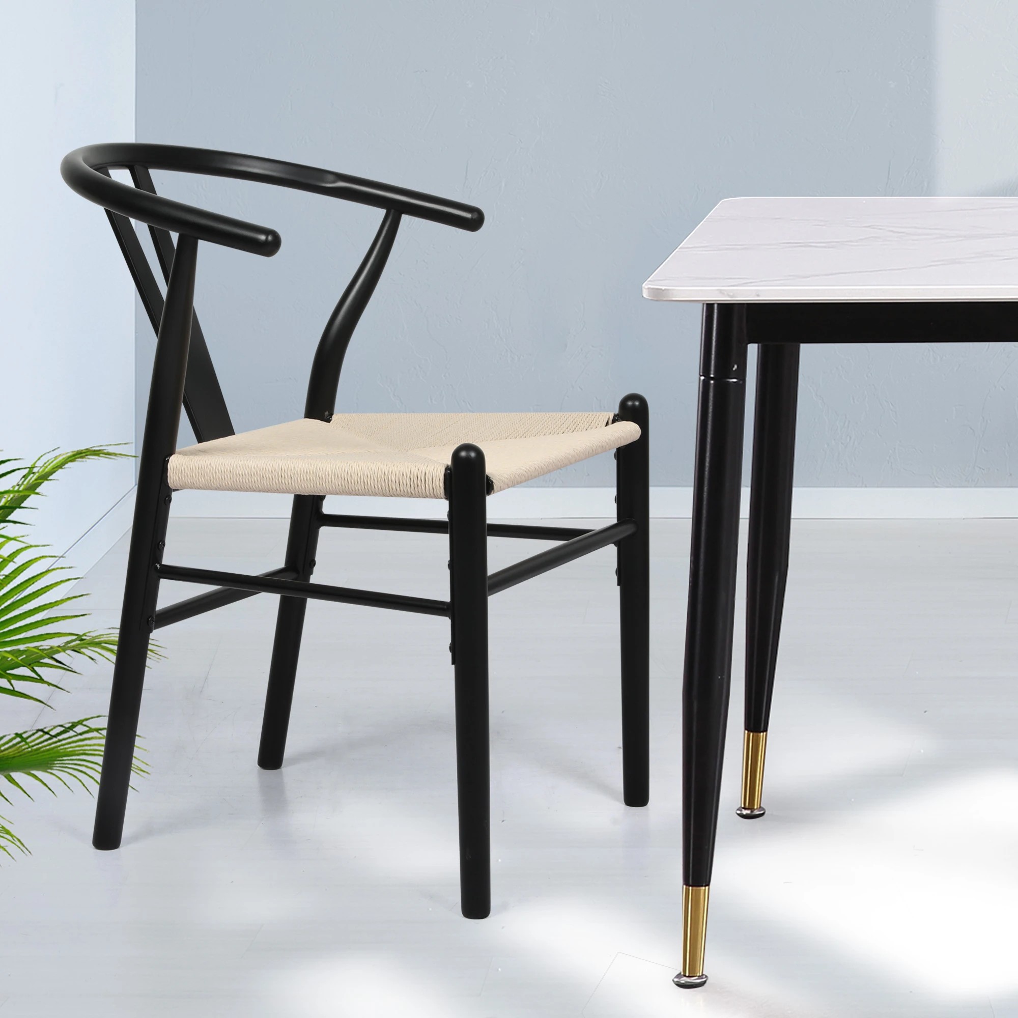 7 Levede 8x Dining Chairs Wooden Hans Wegner Chair Wishbone Chair Cafe Lounge Seat, 7 of 8