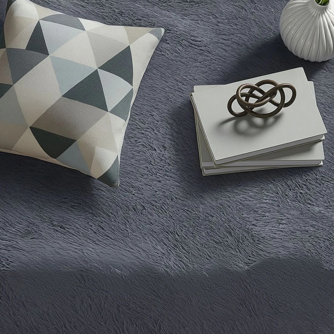 6 Artiss Floor Rug 200x290cm Plush Area Shaggy Rug Living Room Bedroom Carpet - Grey, 6 of 9