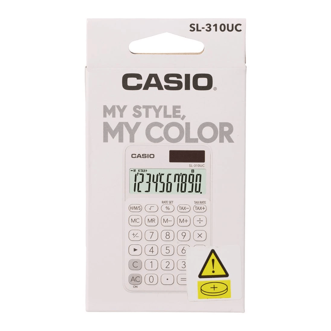 2 Casio 10 Digit Portable Calculator White SL-310UC, 2 of 3