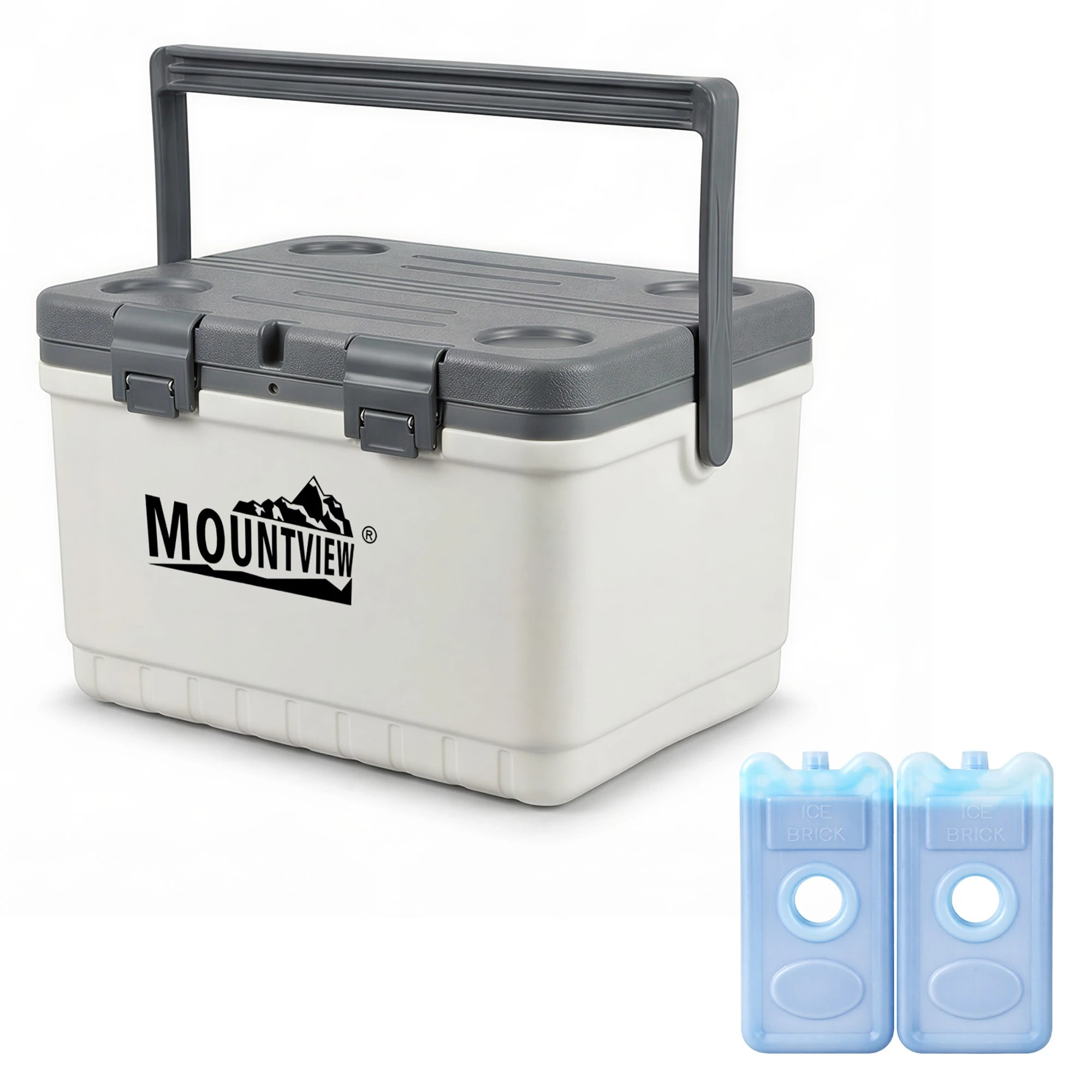 2 Mountview 22L Cool Box Portable Waterproof Outdoor Camping Hiking Food Storage - White, 2 of 9
