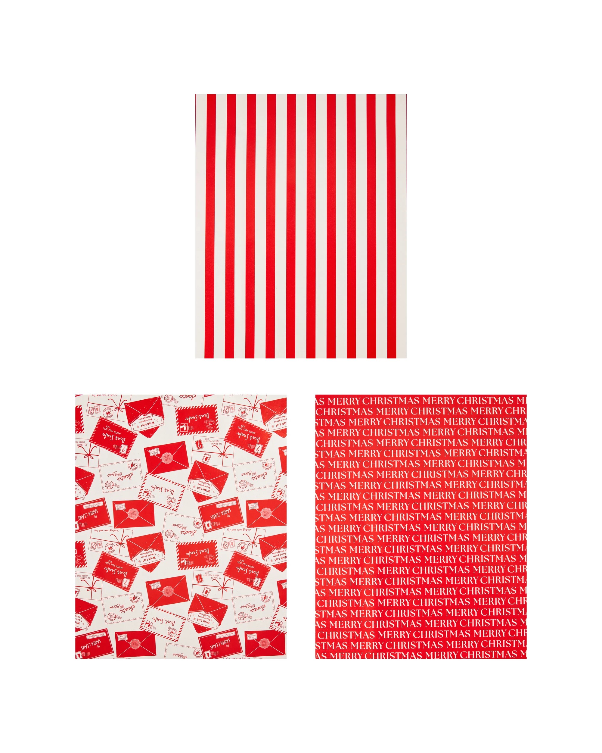 2 3 Pack 4m Red and White Gift Wrapping Paper, 2 of 5