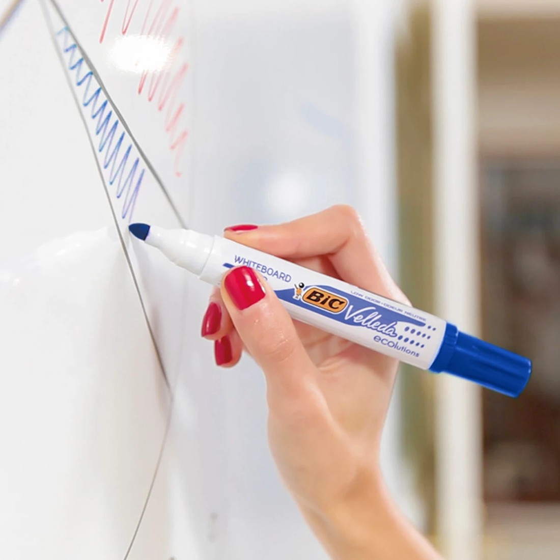 5 BIC Velleda ECOlutions Whiteboard Marker - Blue, 5 of 5