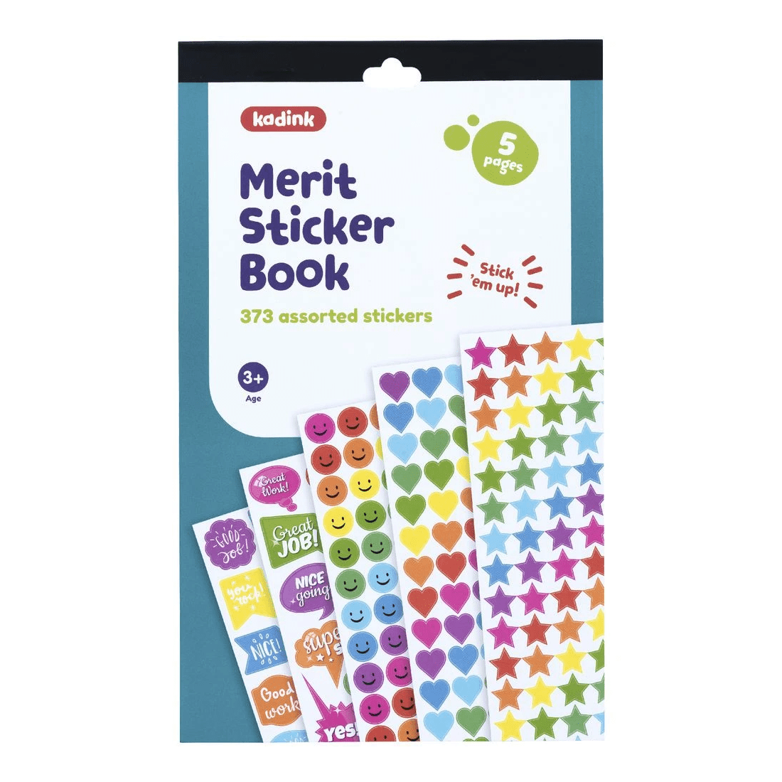 2 Kadink Merit Sticker Book Heart, Stars & Emojis, 2 of 2