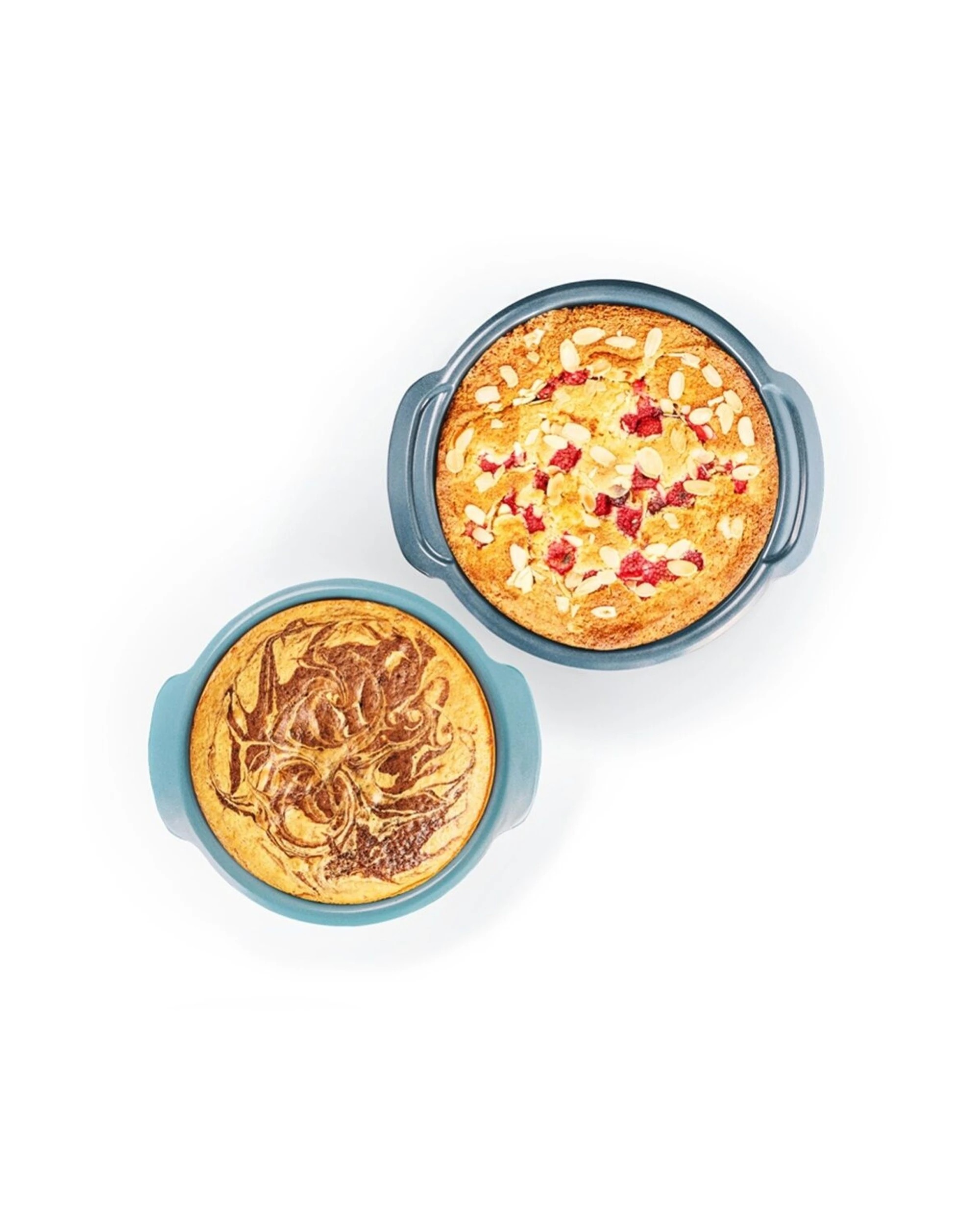 6 Joseph Joseph Carbon Steel Non-Stick Nest Bake Round Cake Tins 2x2PC - Blue, 6 of 8