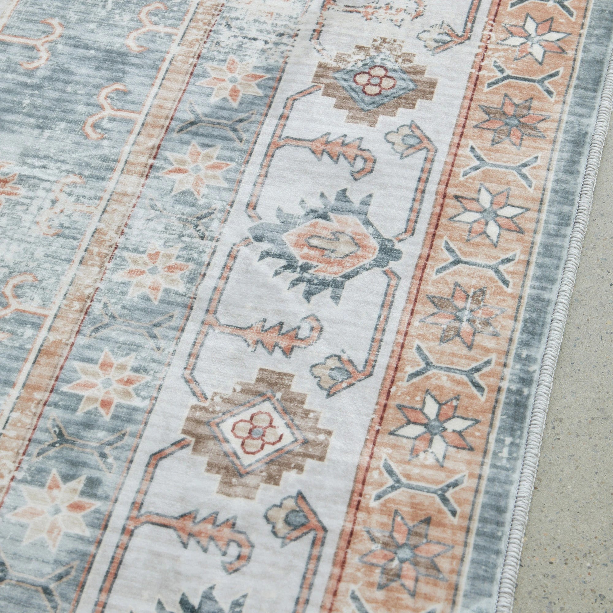 4 Common Ground Rugs Vitality Dawn 220x150cm - Medium Washable Pet Friendly Rug - Blue, 4 of 9