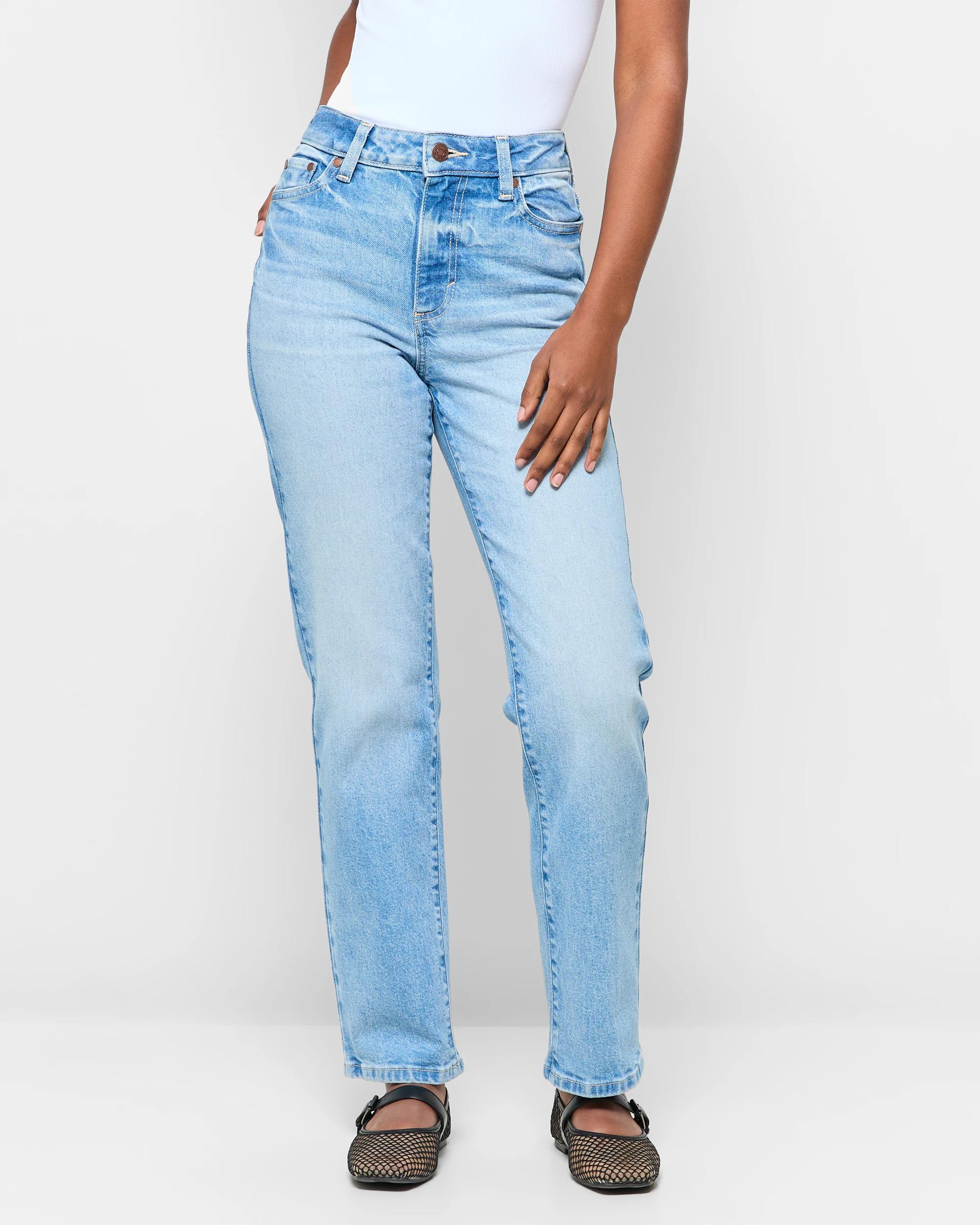 2 Target Petites Full Length Straight Cut Denim Jeans - Bella OLD SCHOOL BLUE, 2 of 5