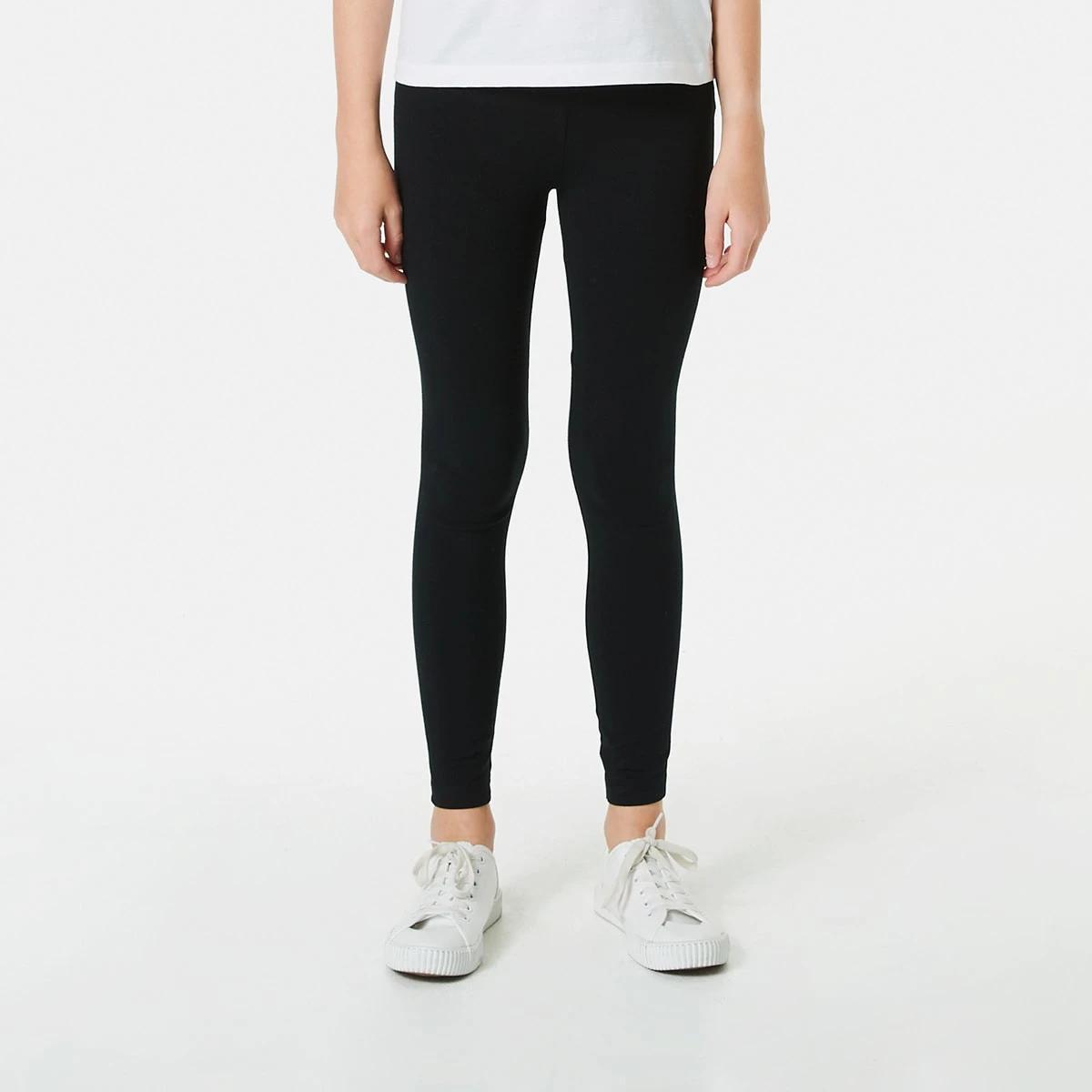1 Plain Full Length Leggings BLACK, 1 of 8