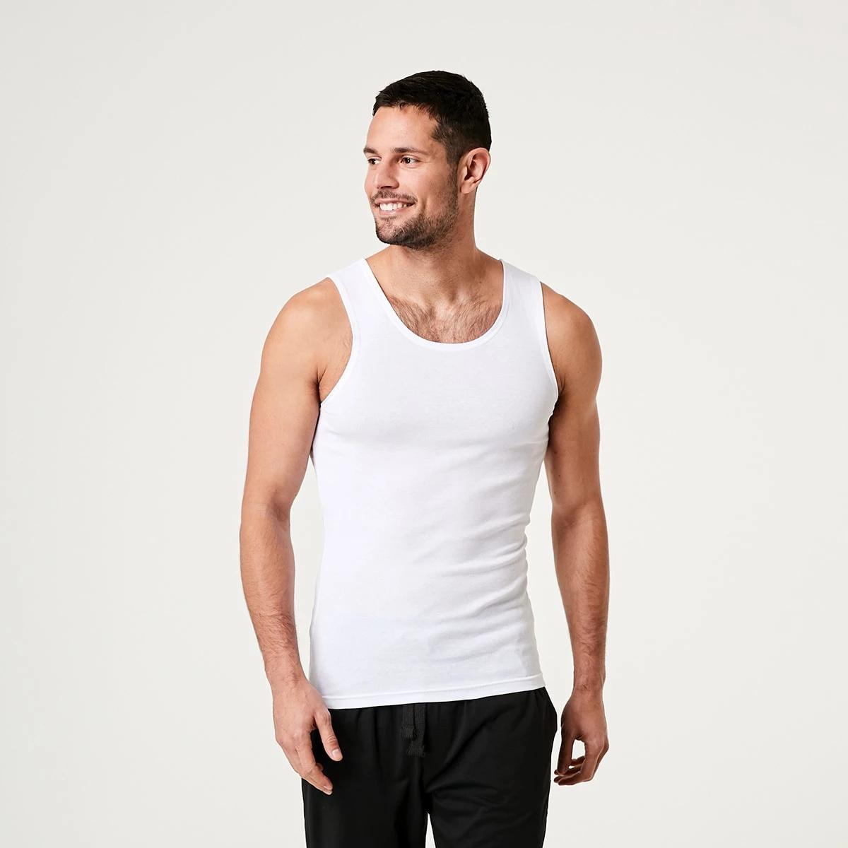 1 3 Pack Singlets White, 1 of 7