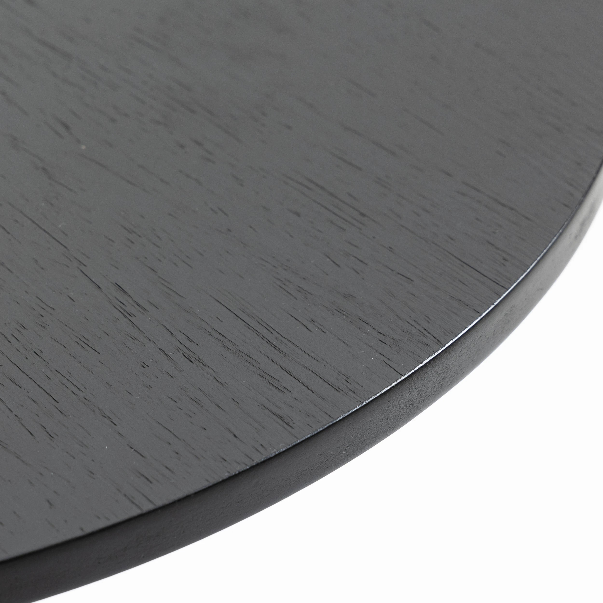 6 IHOMDEC Walnut Wood Round Bar Table - Black - Black, 6 of 10