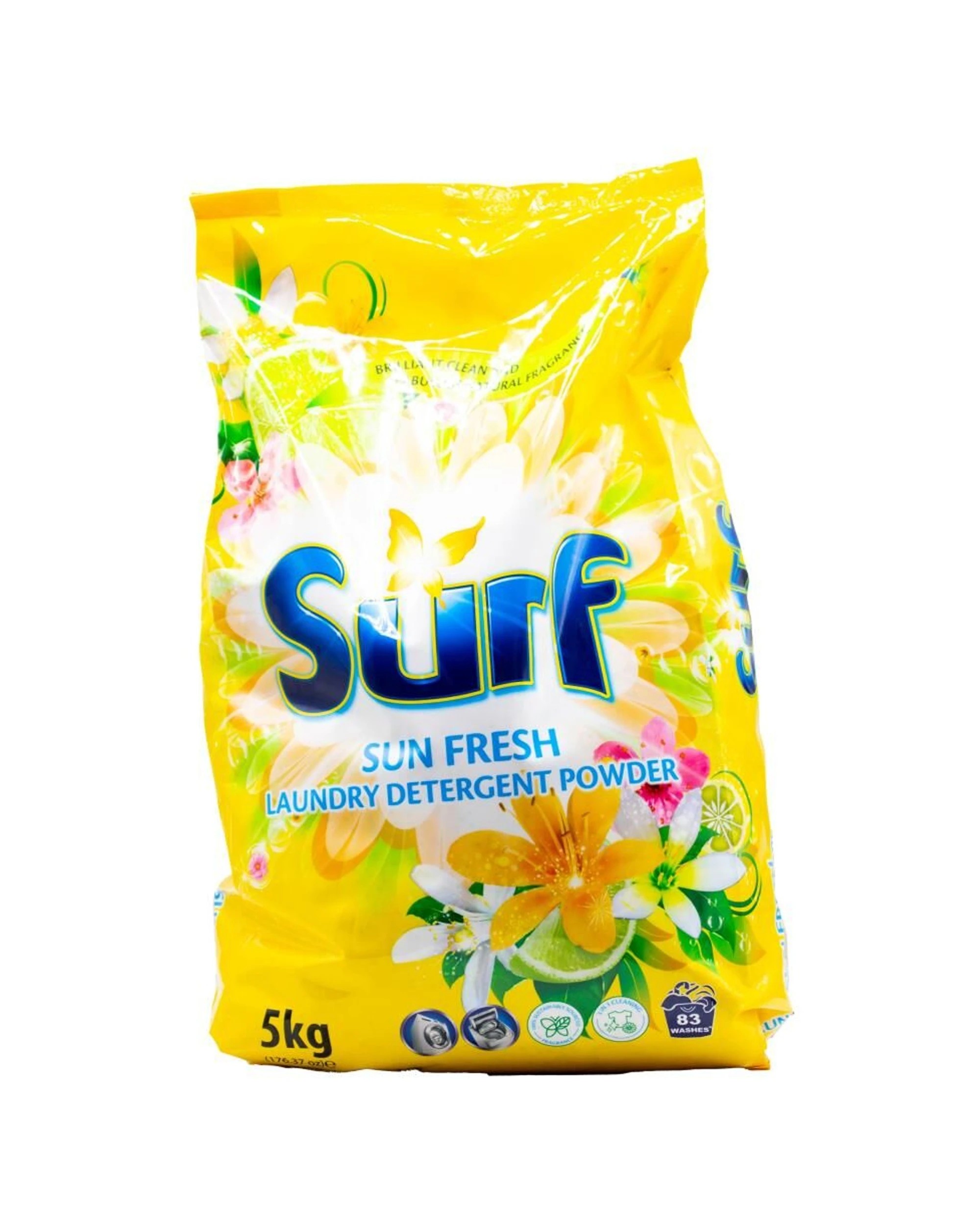 2 Surf 2PK Laundry Stain Removal Detergent Powder 5kg Sun Fresh - Yellow, 2 of 3