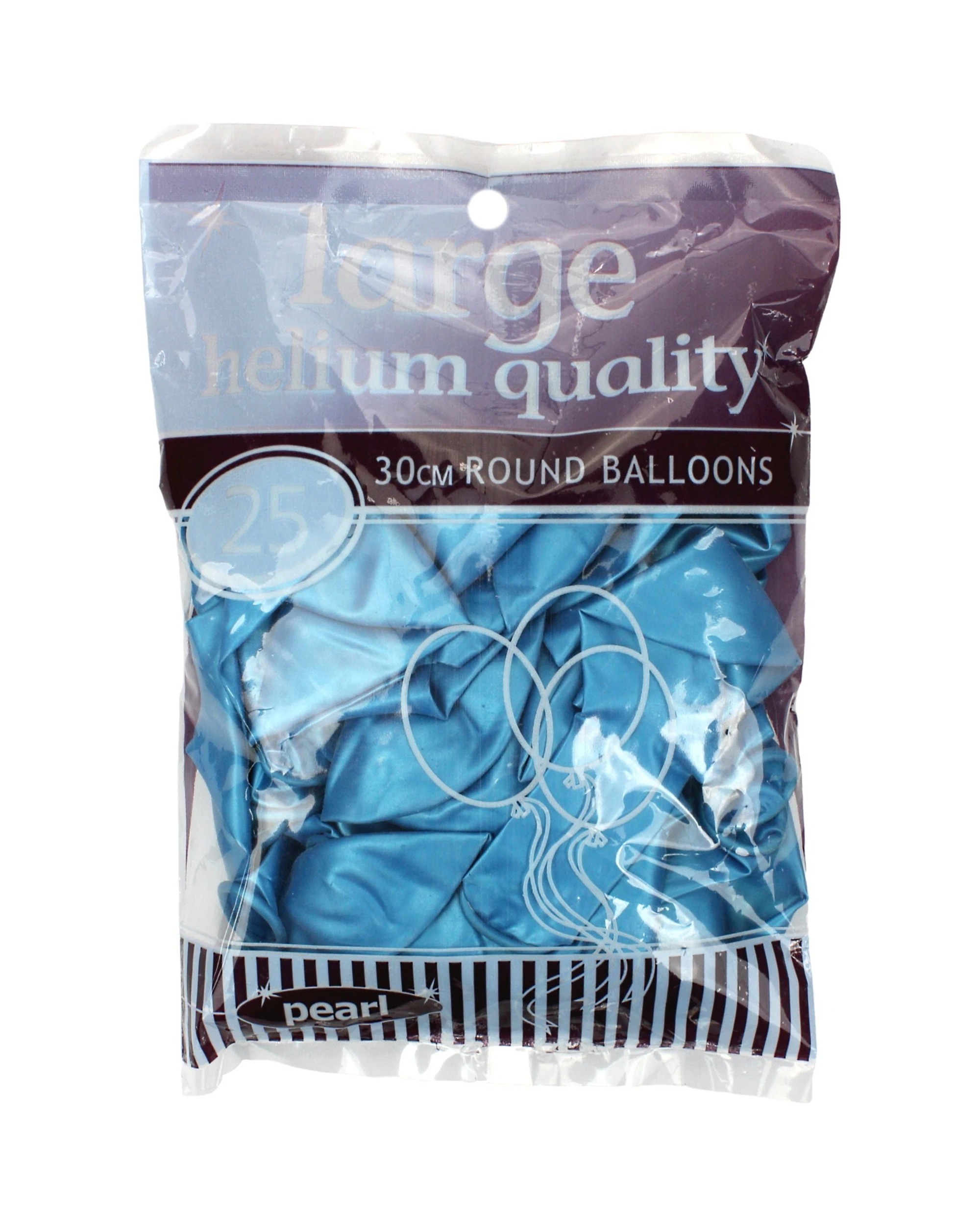 2 Unique Pearl Balloons 30cm Pack of 25 - Blue, 2 of 2