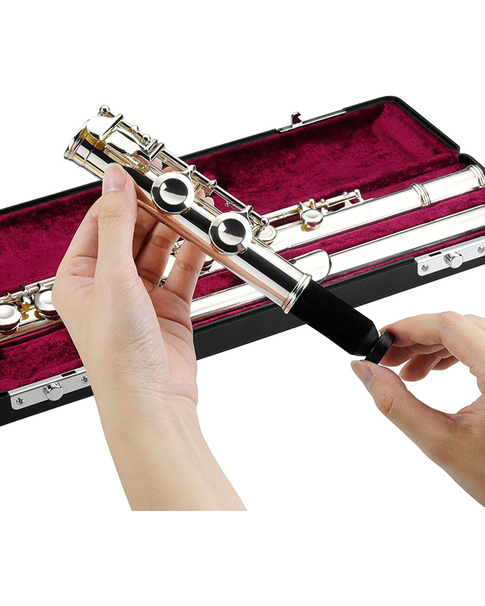 4 Hercules Travlite Pocket Musical Stand Holder For Wind Instruments & Flute - Black, 4 of 4