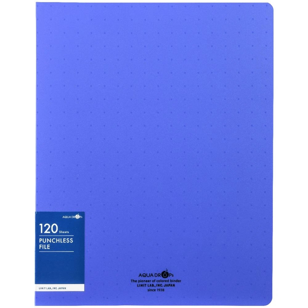 2 Aqua Drops Punchless File A4 Vivid Blue, 2 of 4