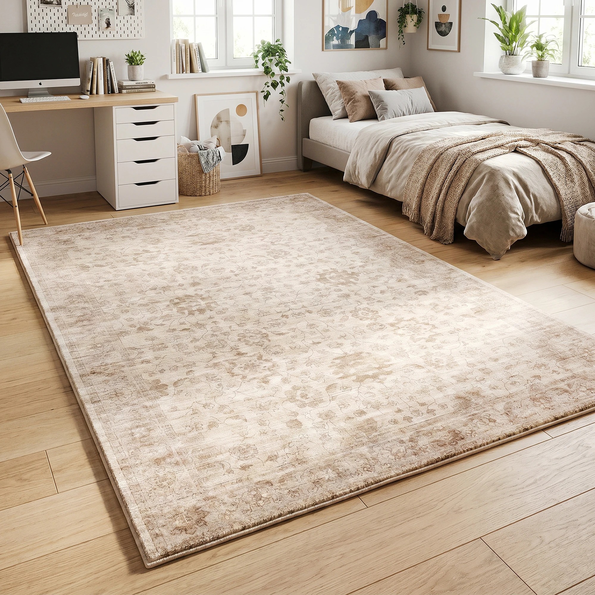 2 Common Ground Rugs Kumo Comfort Mat Enya 160x100cm - Small Soft Memory Foam Rug - Natural, 2 of 7