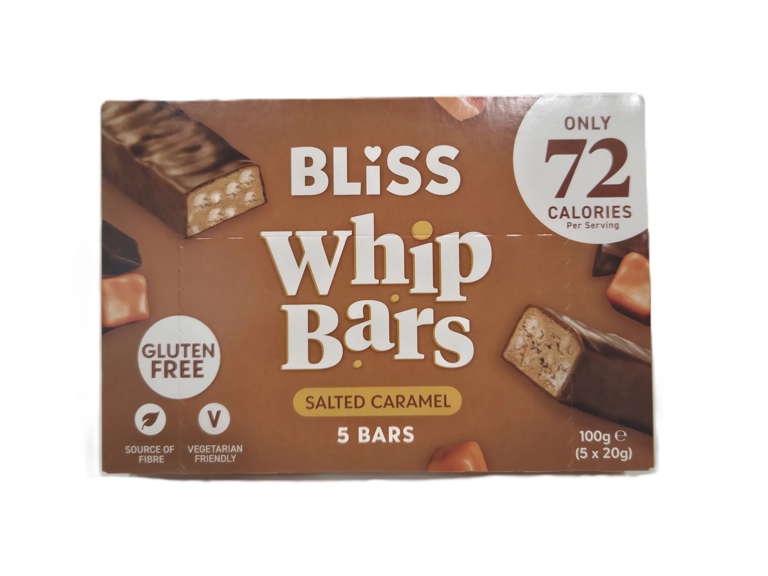 1 5 Pack Bliss Whip Bars 100g - Salted Caramel, 1 of 2