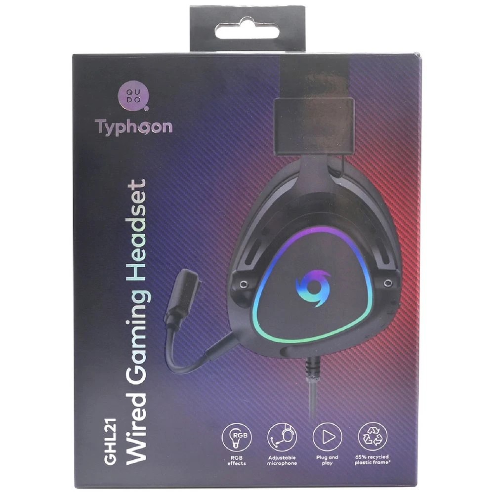 5 Typhoon Strike Wired RGB Gaming Headset, 5 of 5