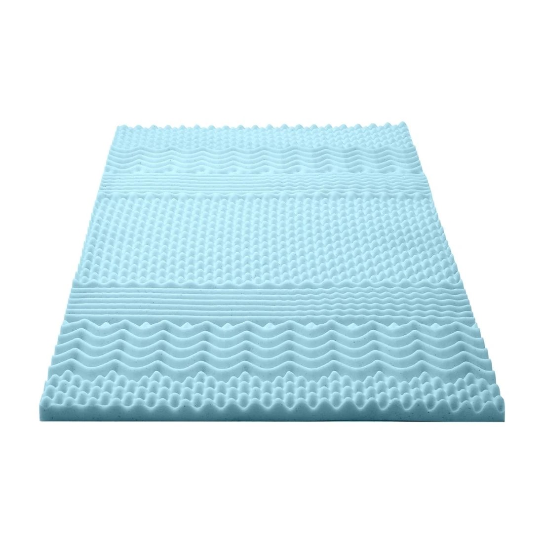 3 Giselle Bedding 5cm Memory Foam Mattress Topper 7-Zone King Single - King Single Bed - Blue, 3 of 9