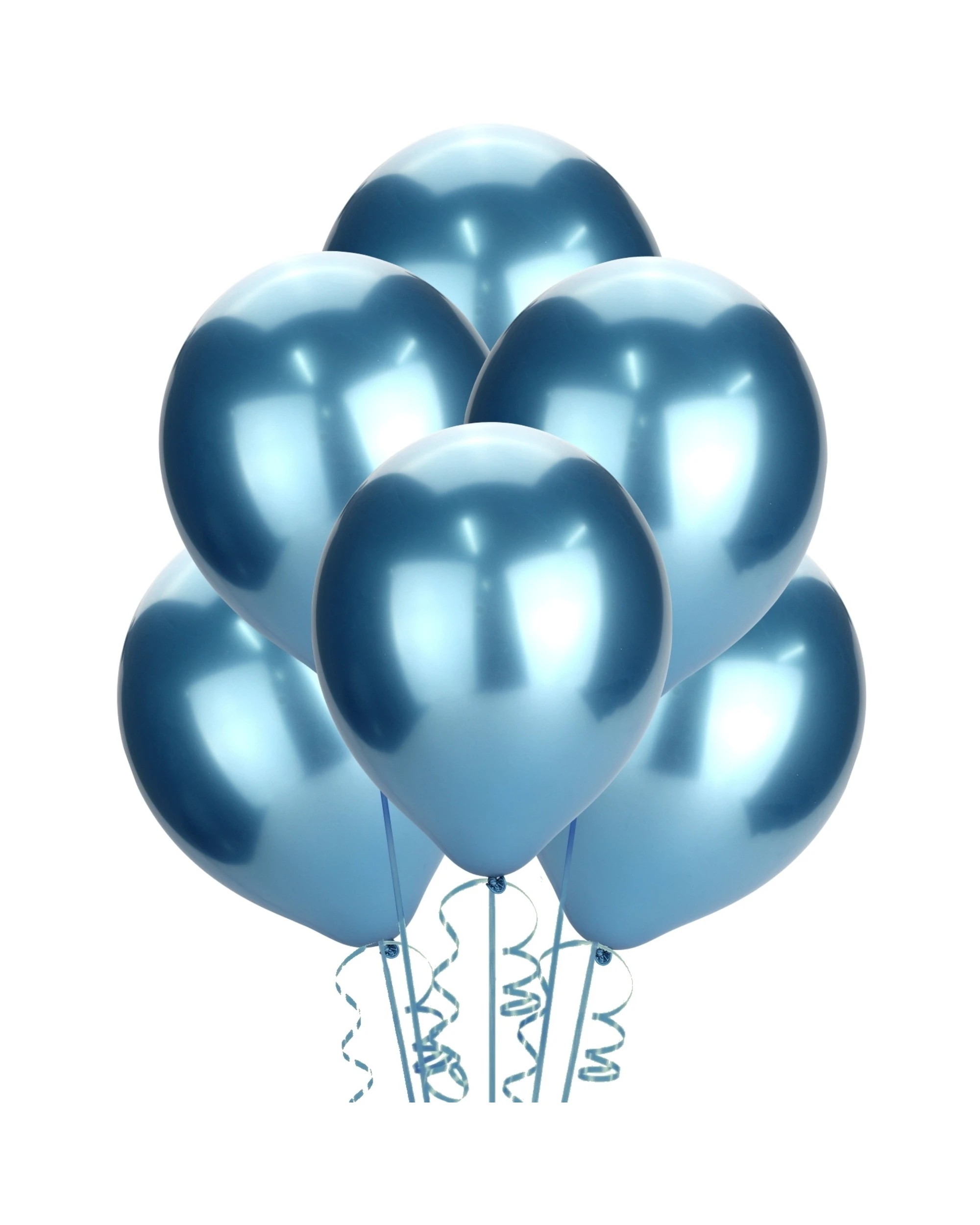 1 Partyrama Chrome Balloons 30cm Pack of 50 - Blue, 1 of 1