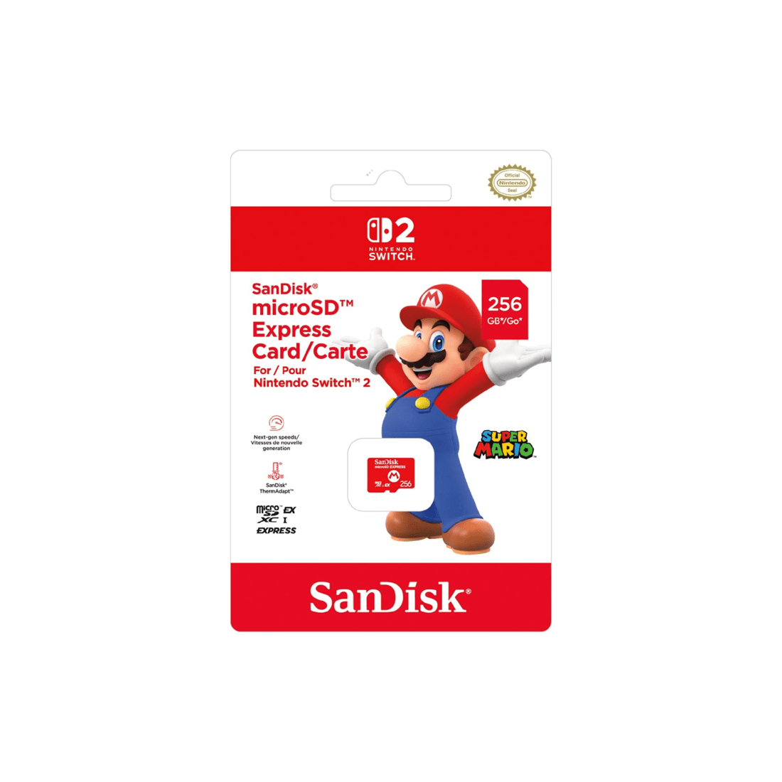 1 SanDisk microSD Express Card for Nintendo Switch 2 - 256GB - Multi, 1 of 1