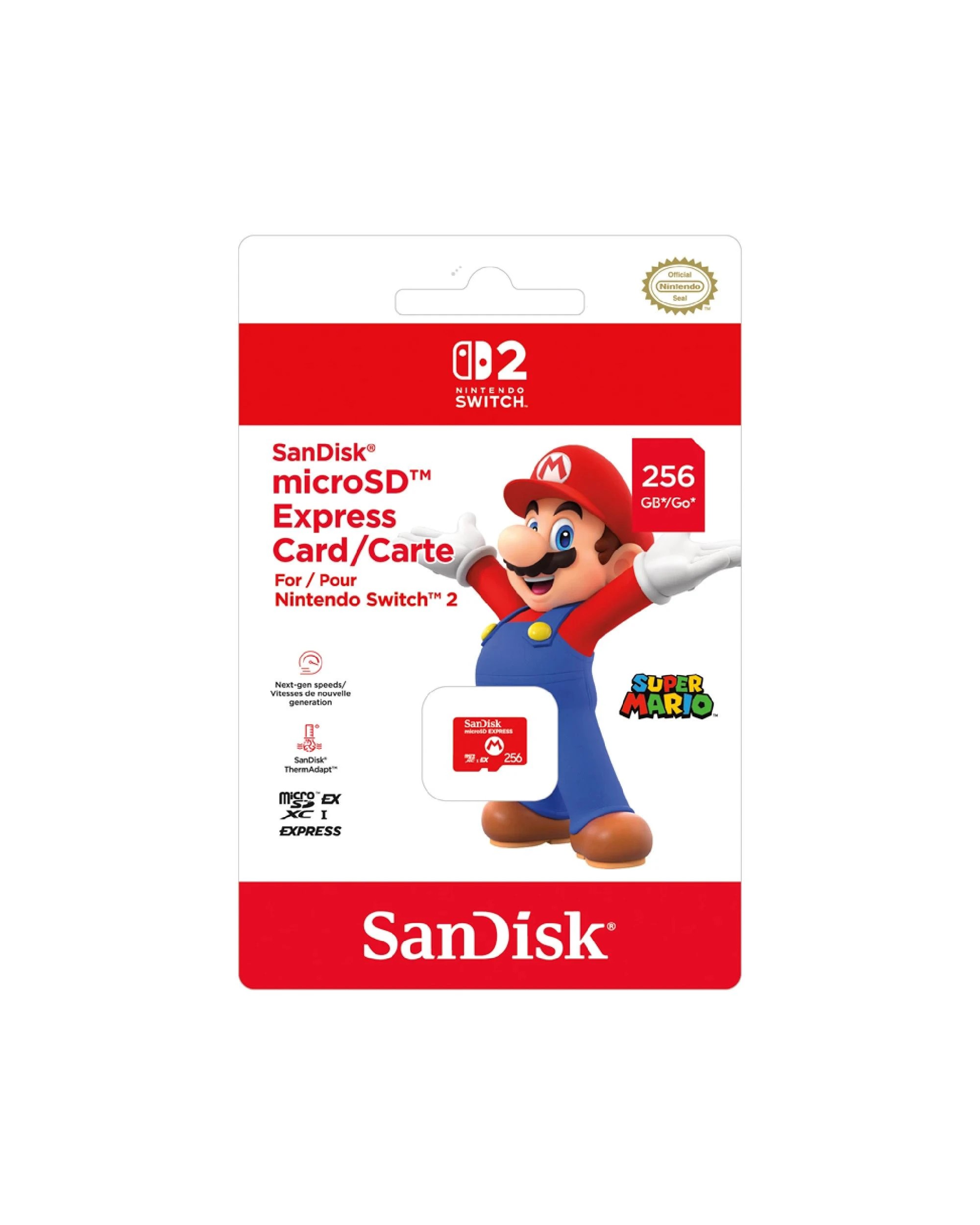 1 SanDisk microSD Express Card for Nintendo Switch 2 - 256GB - Multi, 1 of 1