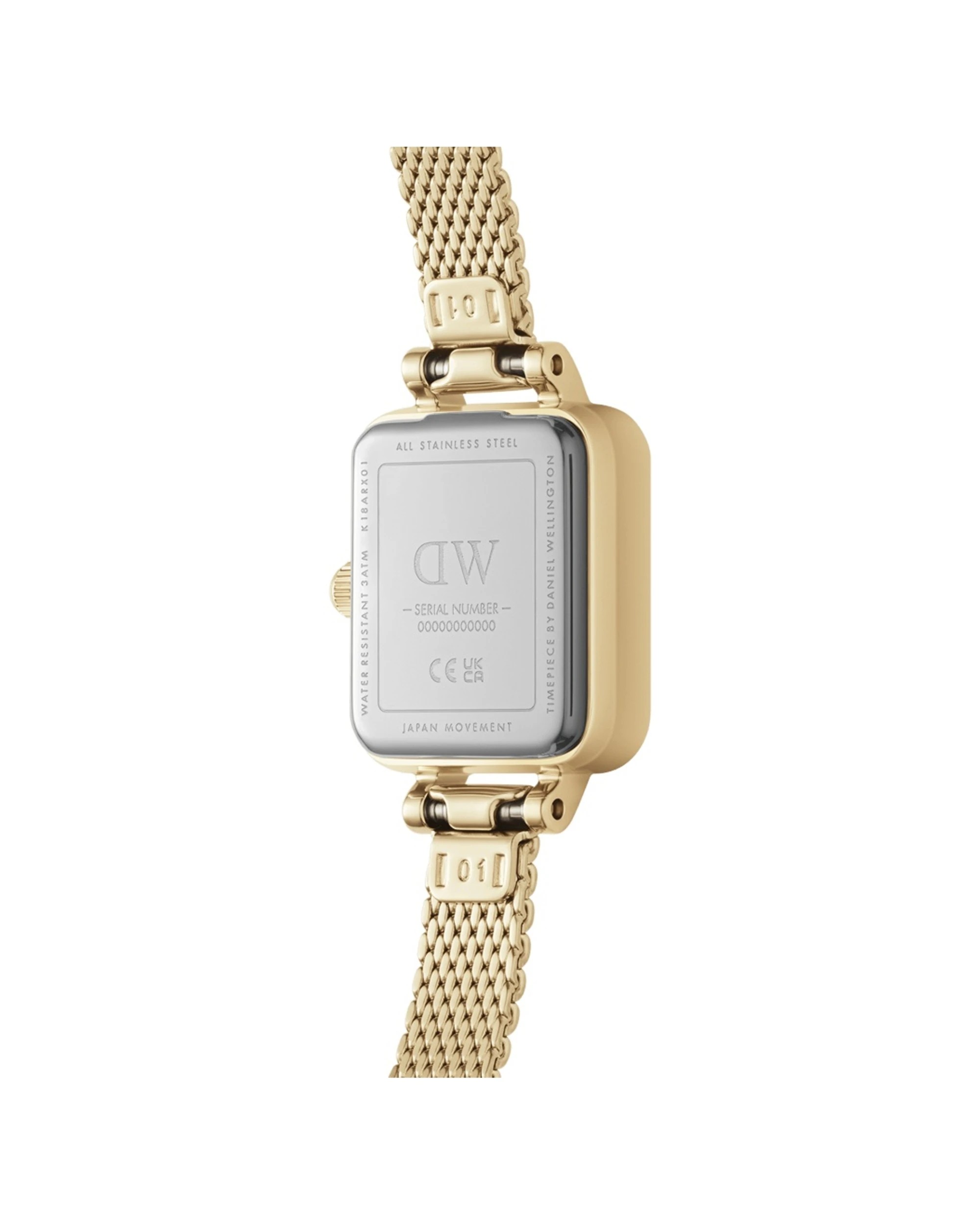 3 Daniel Wellington Quadro Mini Evergold Gold Stainless Steel Champagne Dial Watch, 3 of 5