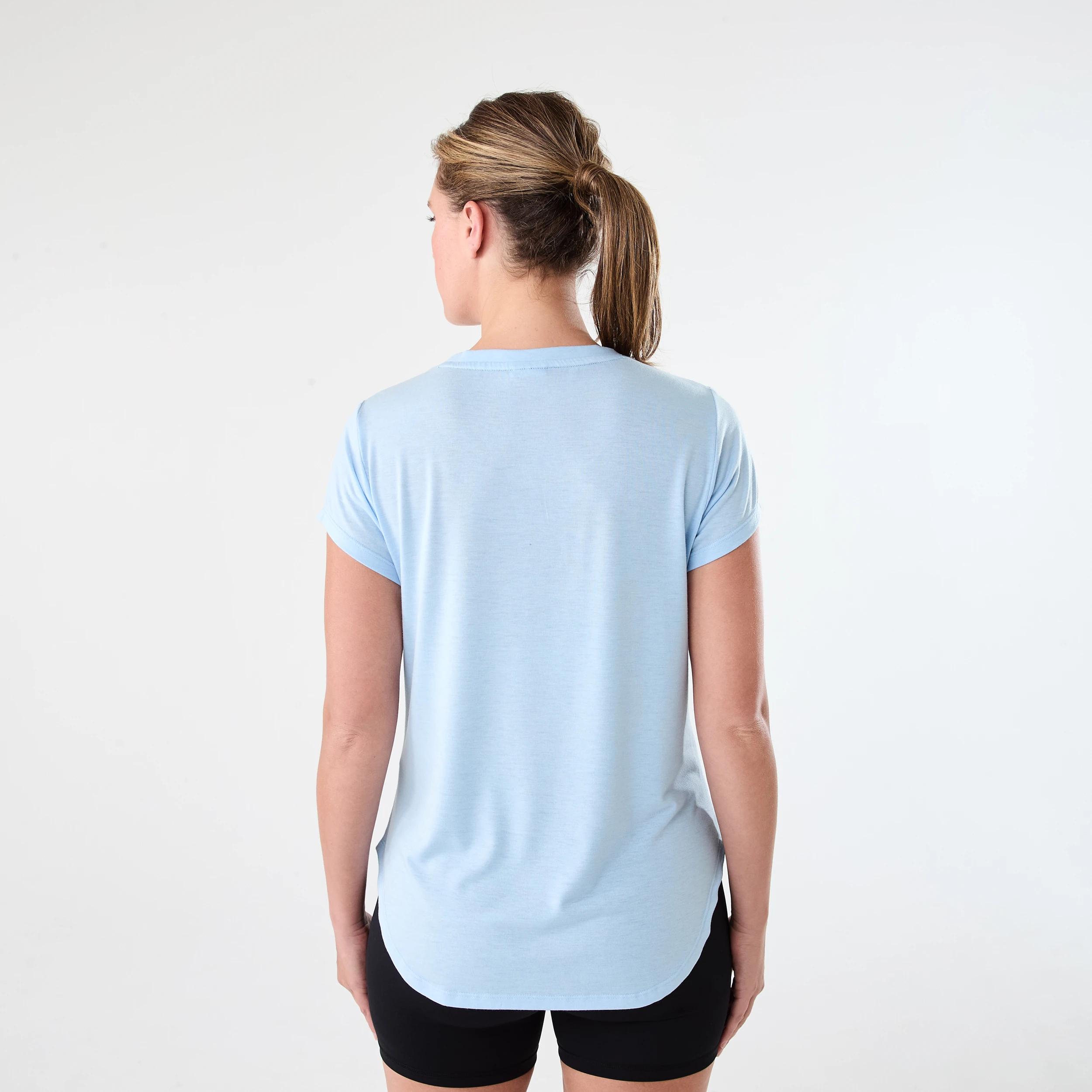 3 Everlast Womens Scoop Neck T-shirt EVERLAST SKY BLUE, 3 of 6