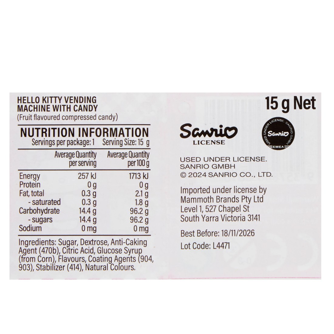 3 Hello Kitty Candy Vending Machine 15g, 3 of 3