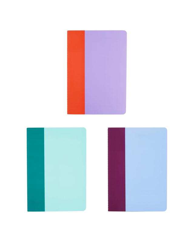 3 Pack A5 Notebook Colour 80 Pages 