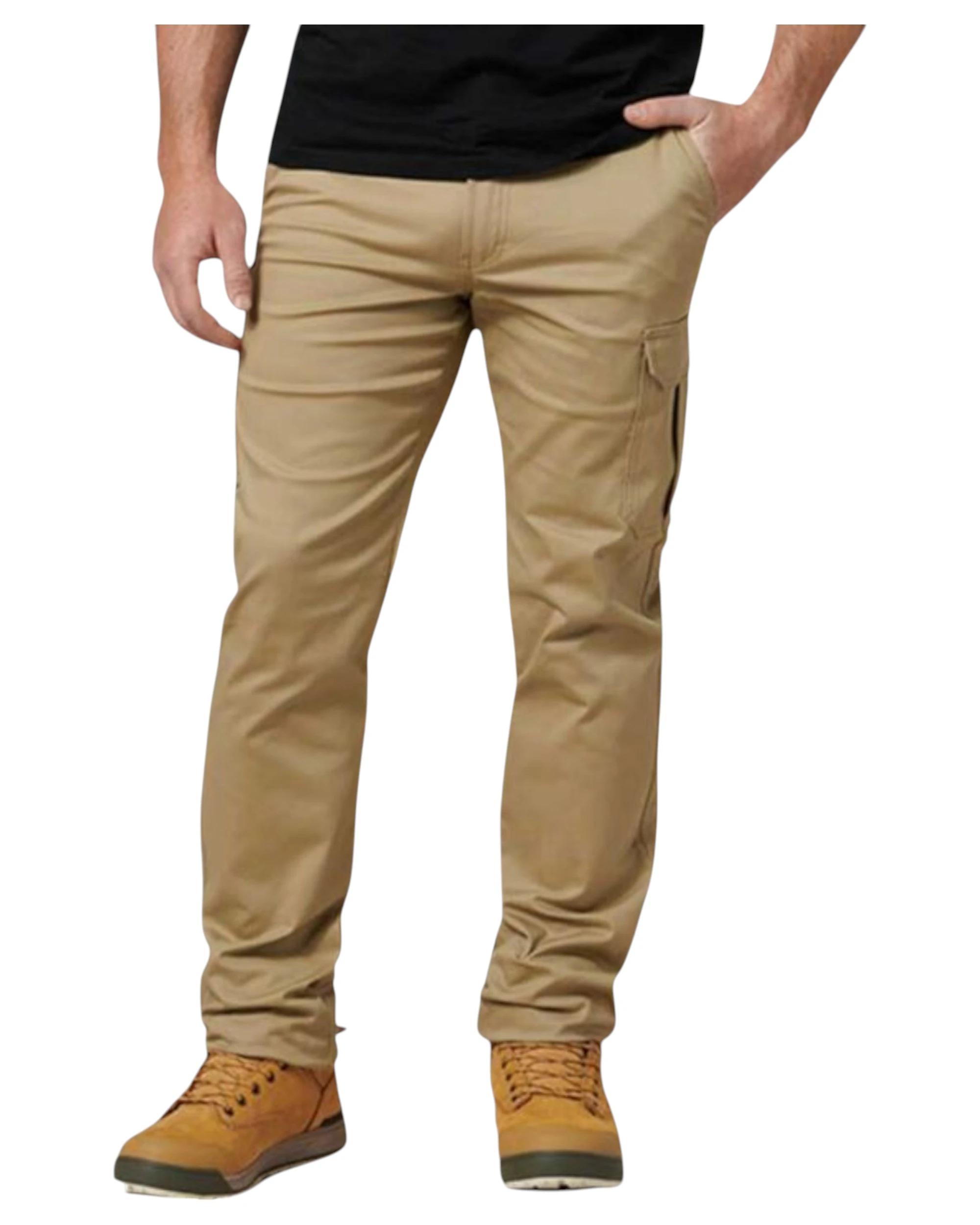 1 Hard Yakka Mens Core Basic Stretch Cargo Pant Workwear Khaki KHAKI, 1 of 6