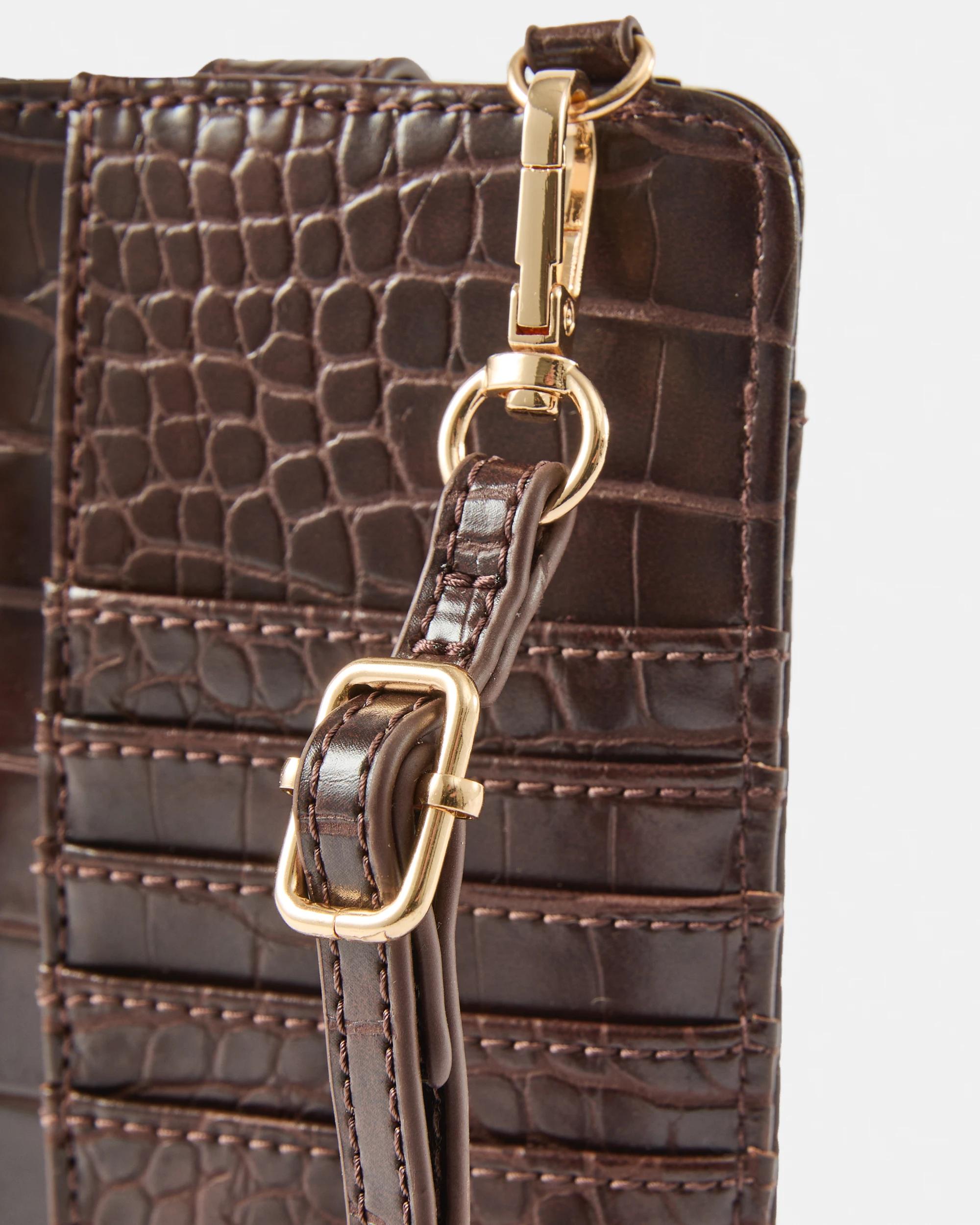 3 Phone Wallet Bag Deep Fudge, 3 of 6