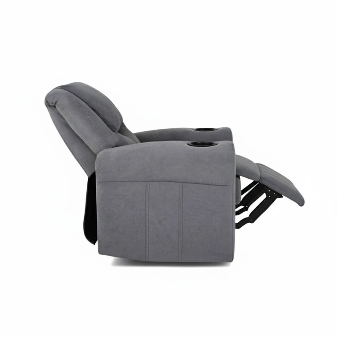 7 Keezi Kids Recliner Chair  Linen Soft Sofa Lounge Couch Children - Grey, 7 of 7