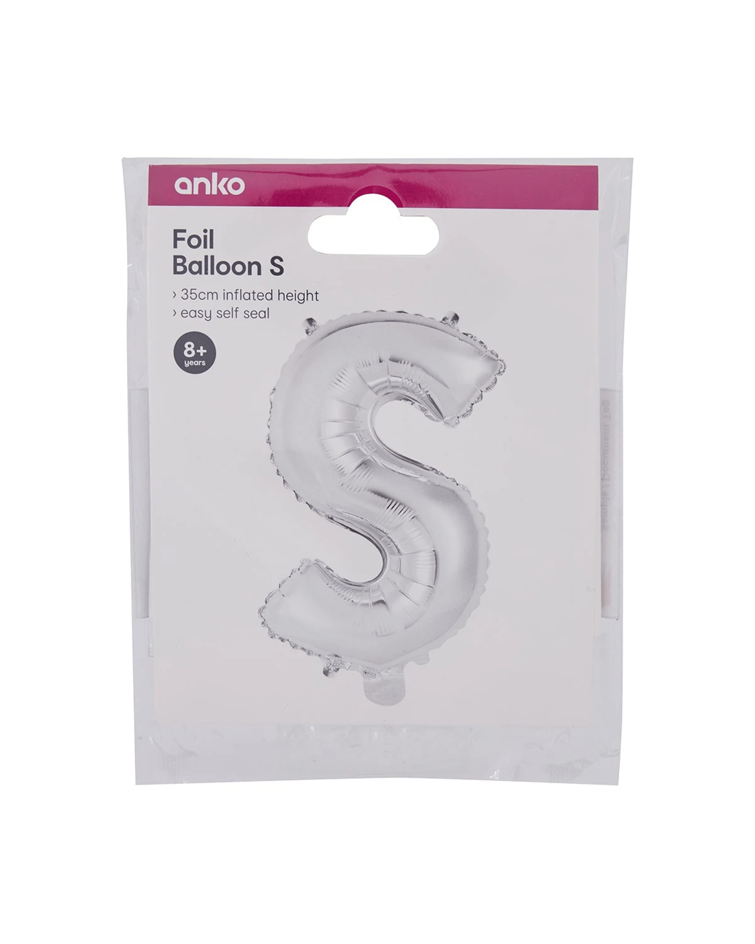 4 Foil Balloon - Letter S, 4 of 4