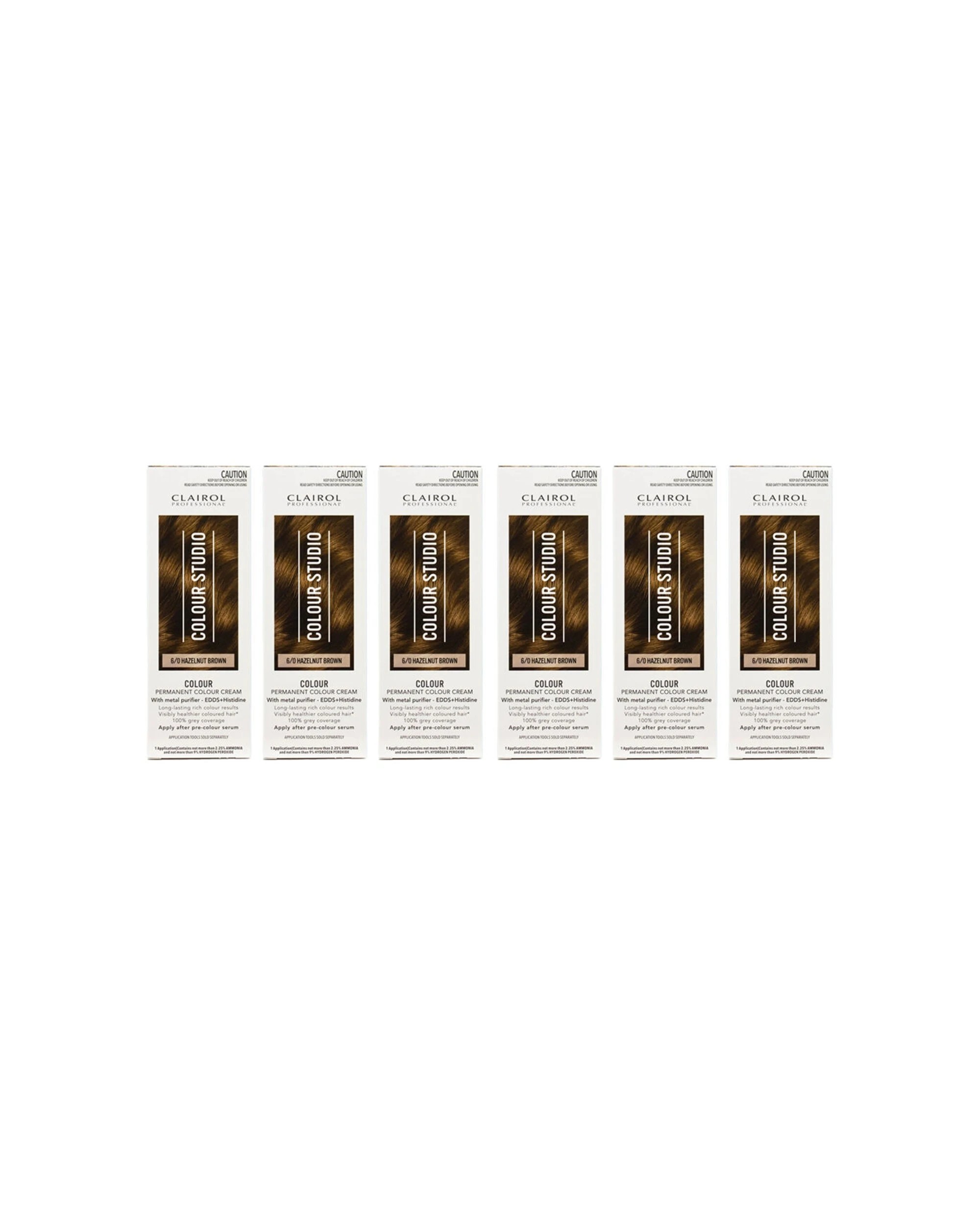 1 Clairol 6PK Professional Permanent Hair Colour Hair Dye Pack Tubes - Brown, 1 of 5