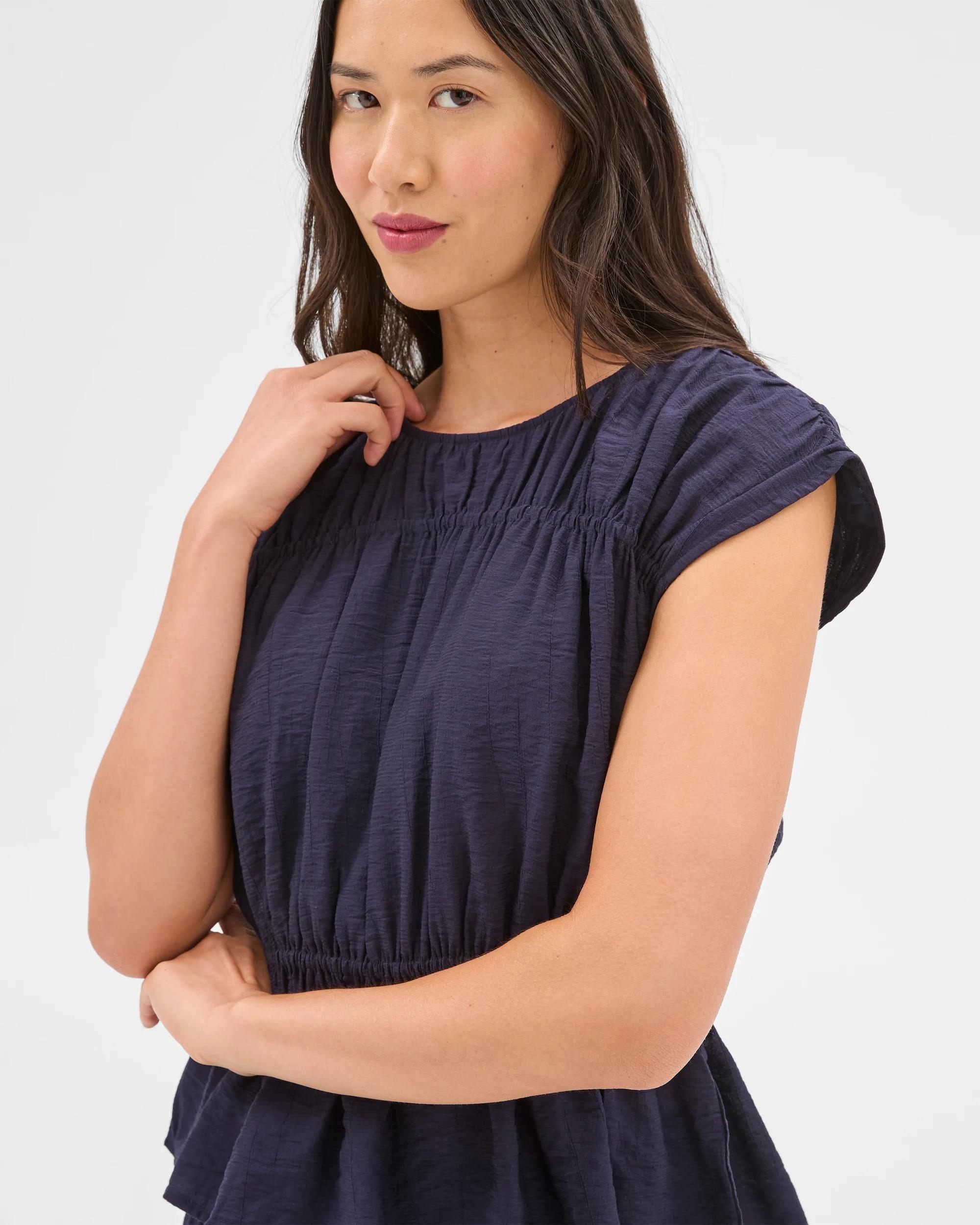 3 Sleeveless Crinkle Top - Preview OXFORD, 3 of 5