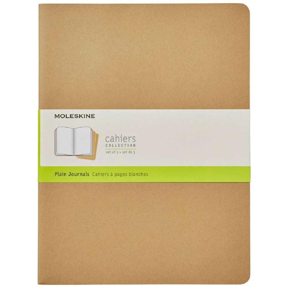 1 Moleskine Cahier Extra Large Notebook Plain Kraft 3 Pack, 1 of 1