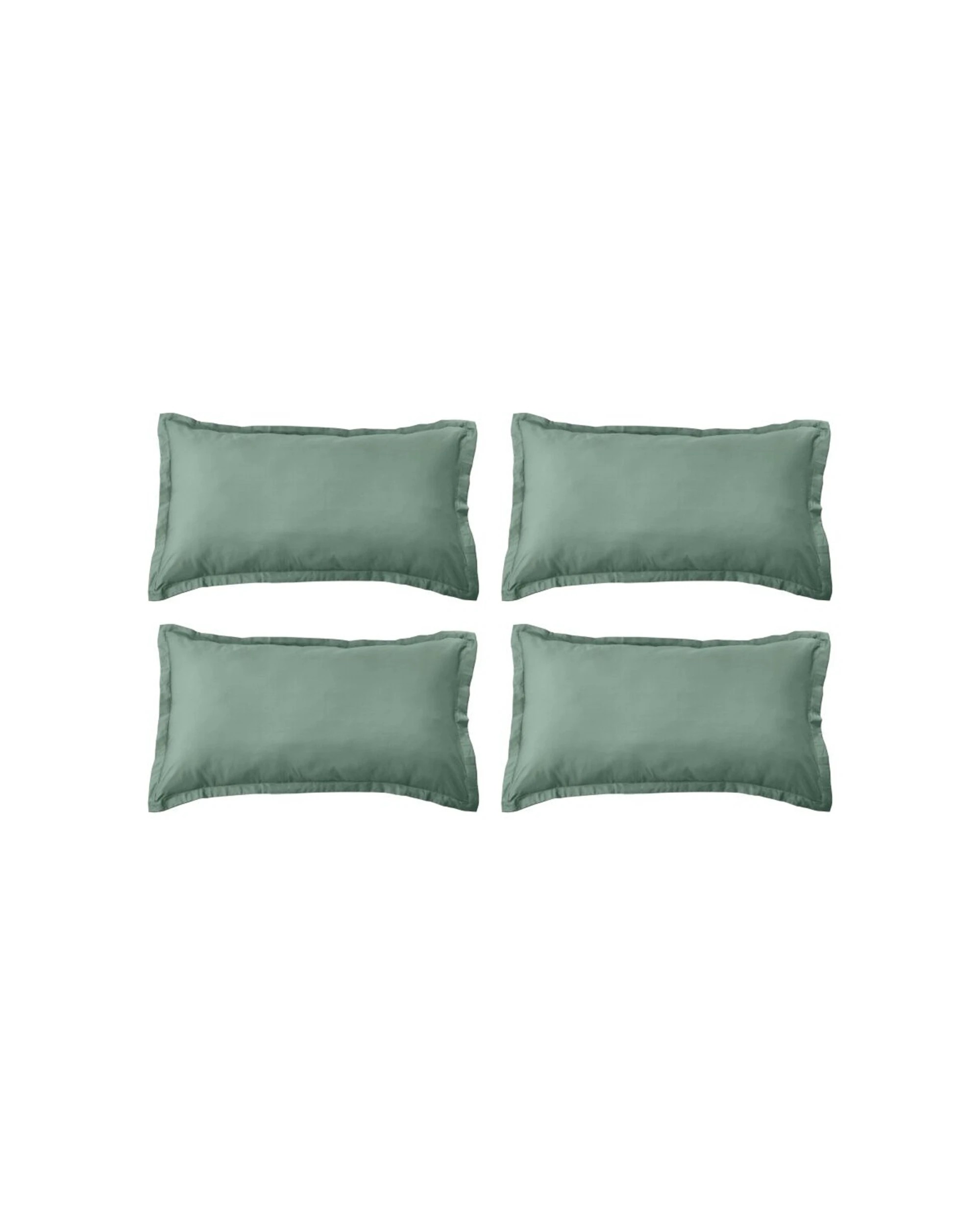 1 Grosvenor House Egyptian Cotton Tailored Pillowcase Slate 4PK 500TC - Green, 1 of 4