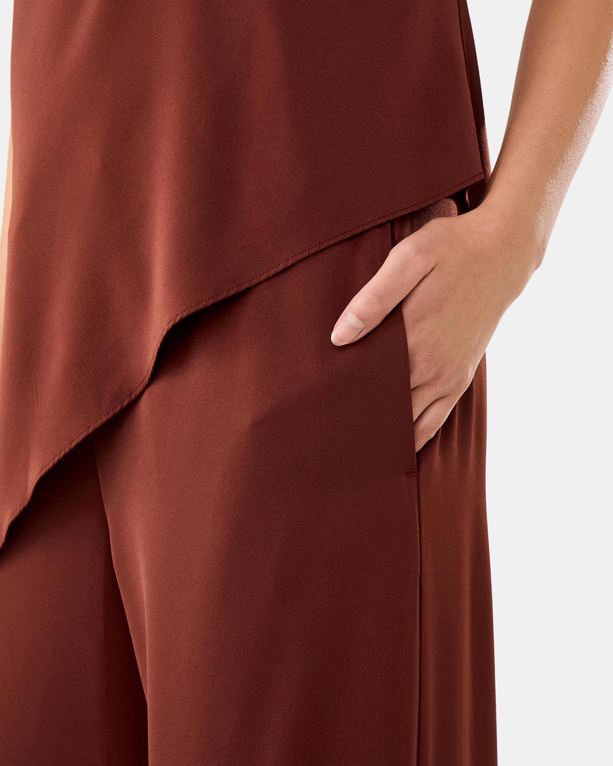 6 Satin Pants Burnt Rust, 6 of 6