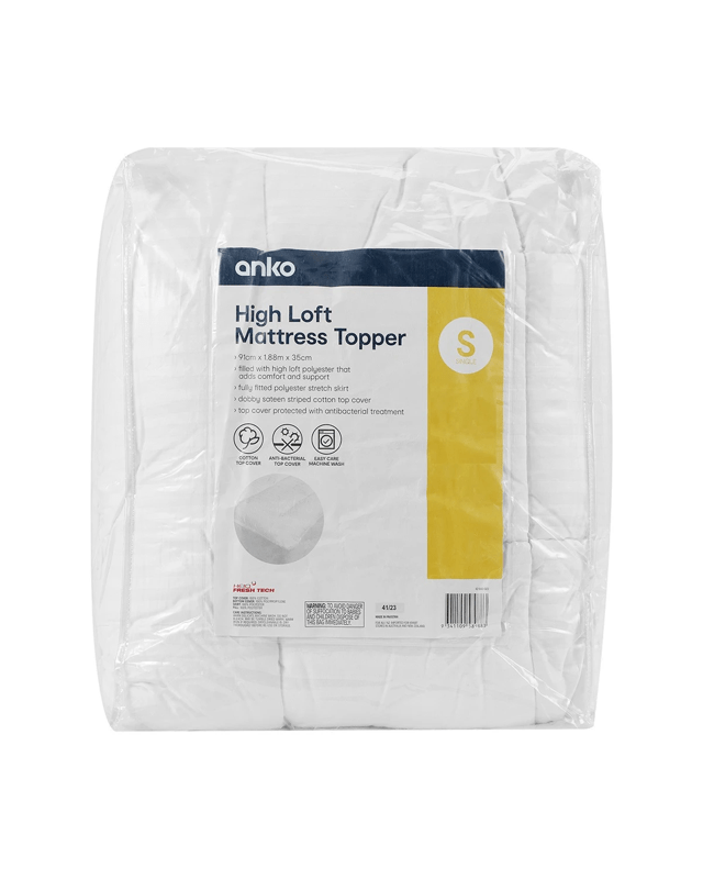 High Loft Mattress Topper - Single Bed, W