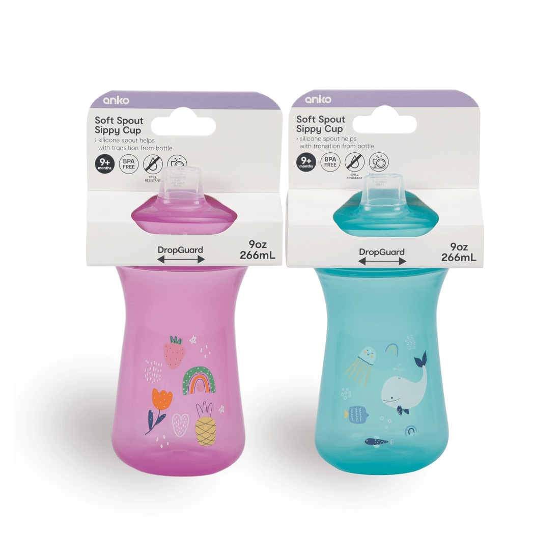 4 Soft Spout Sippy Cup - Assorted, 4 of 4