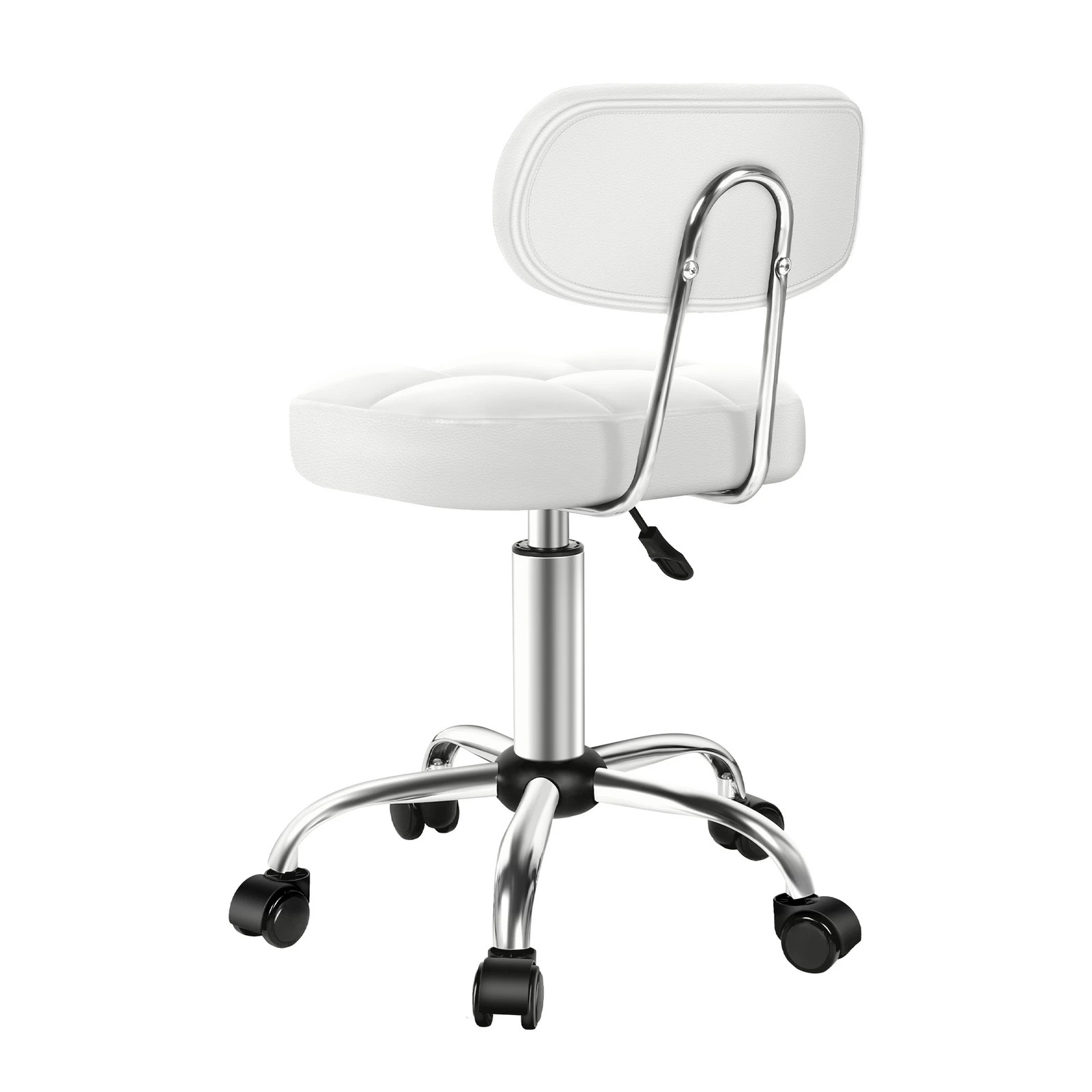 9 Alfordson 2x Salon Stool Backrest Swivel Barber Hair Dress Chair Tufan - White, 9 of 10
