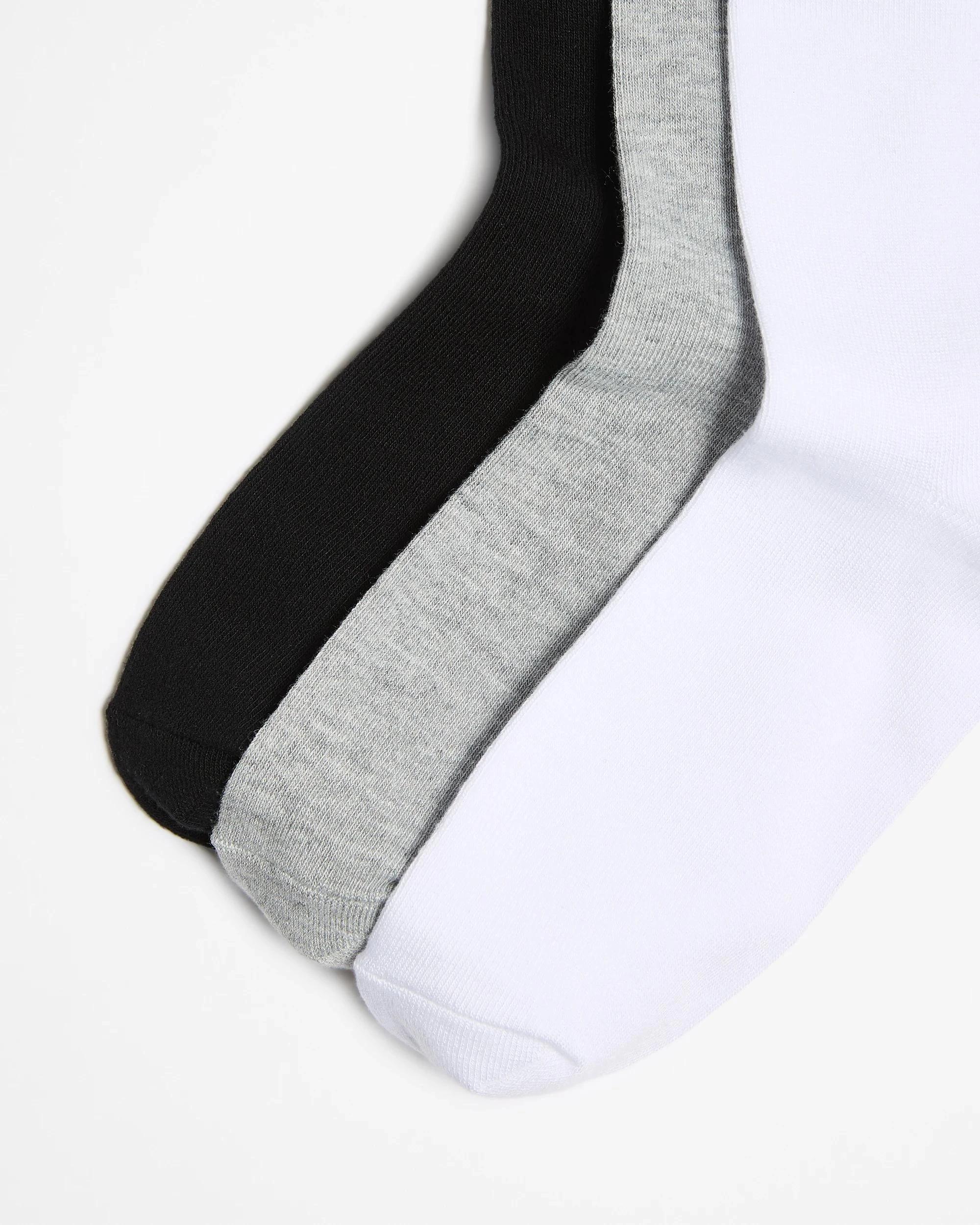 2 Target Women's Bamboo Crew Boot Socks 3 Pack GREY MARLE/WHITE/BLACK, 2 of 3