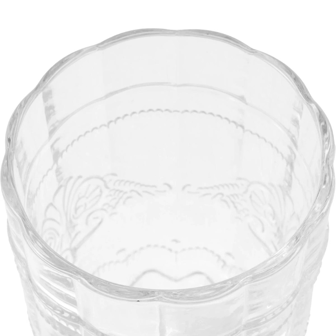 3 6 Clear Ornate Highball Glasses, 3 of 5