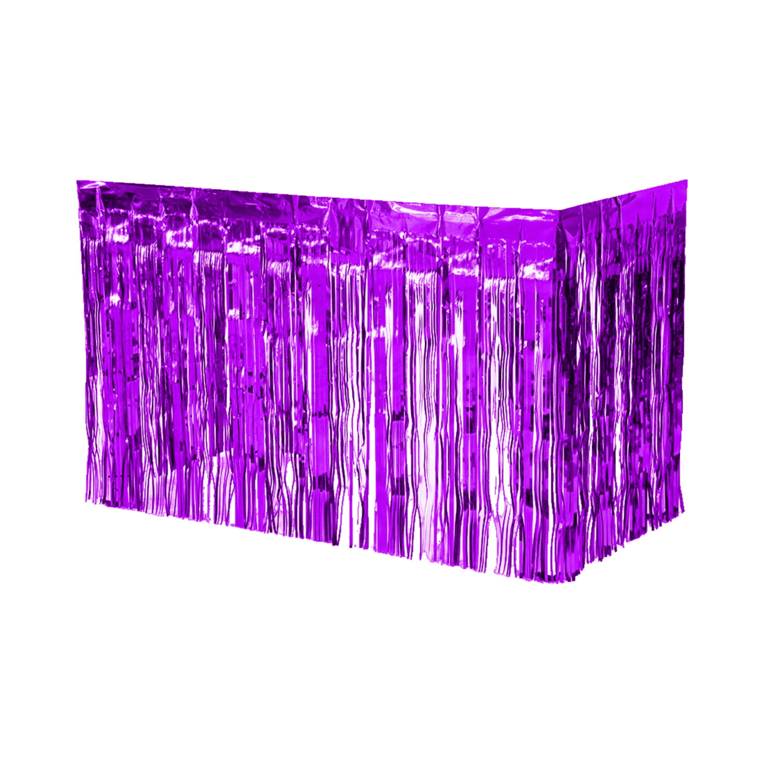 1 Party Maker Metallic Purple Table Skirt, 1 of 2
