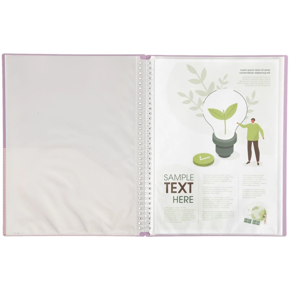 4 Otto A4 Fixed Display Book 20 Pockets Purple, 4 of 4