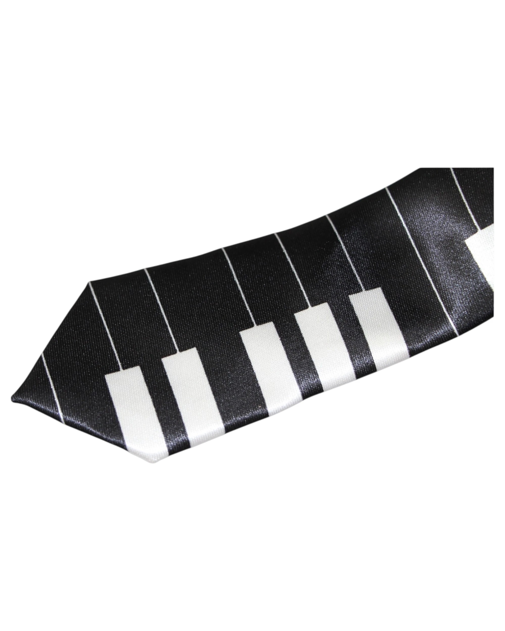 2 Zasel Mens Black & White Piano Keys 5cm Skinny Neck Tie - Multi, 2 of 3